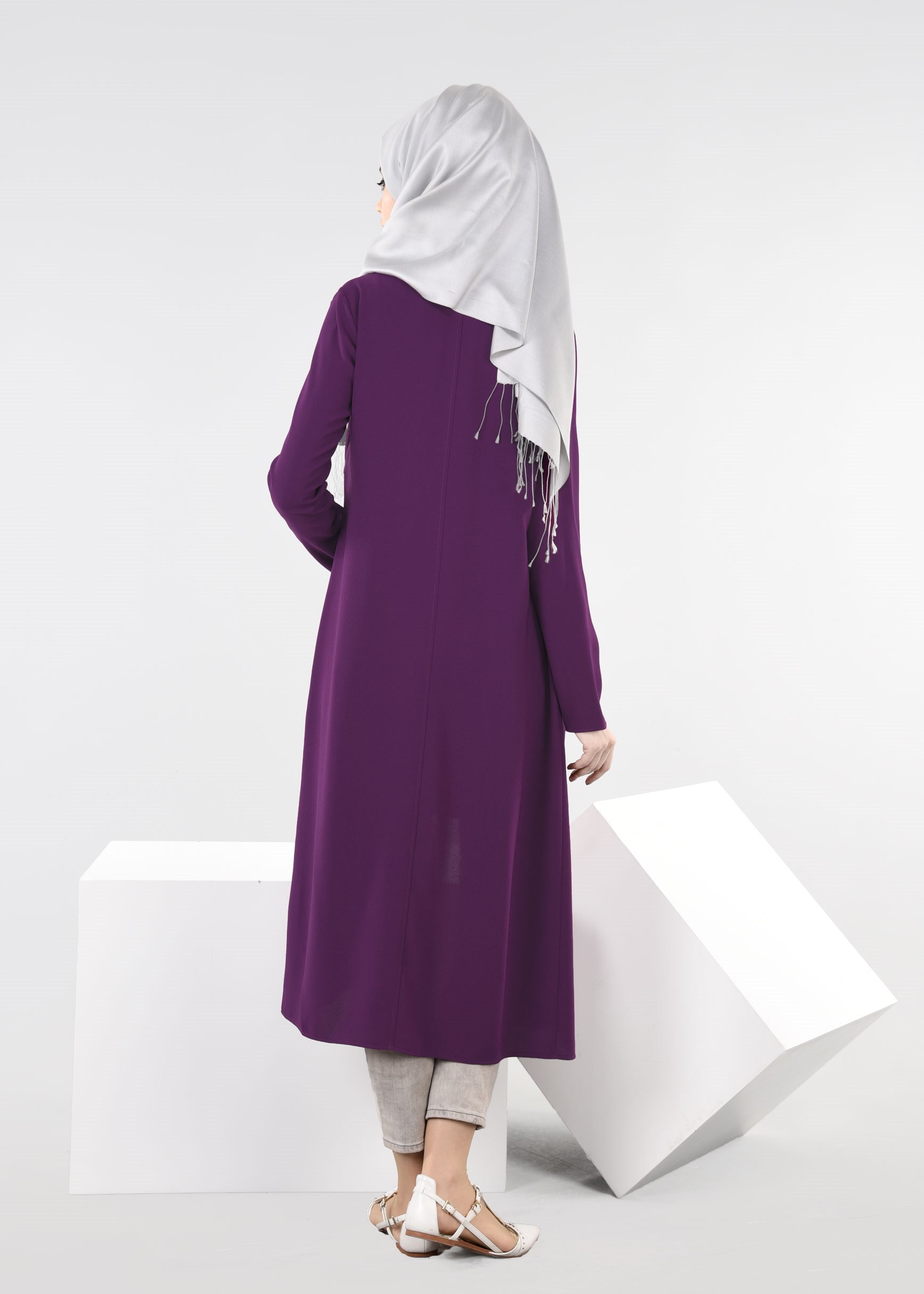 Tesettür giyim MOR 4351 ELVAN 3731 TESETTÜR CEKET 38/46 TEK40