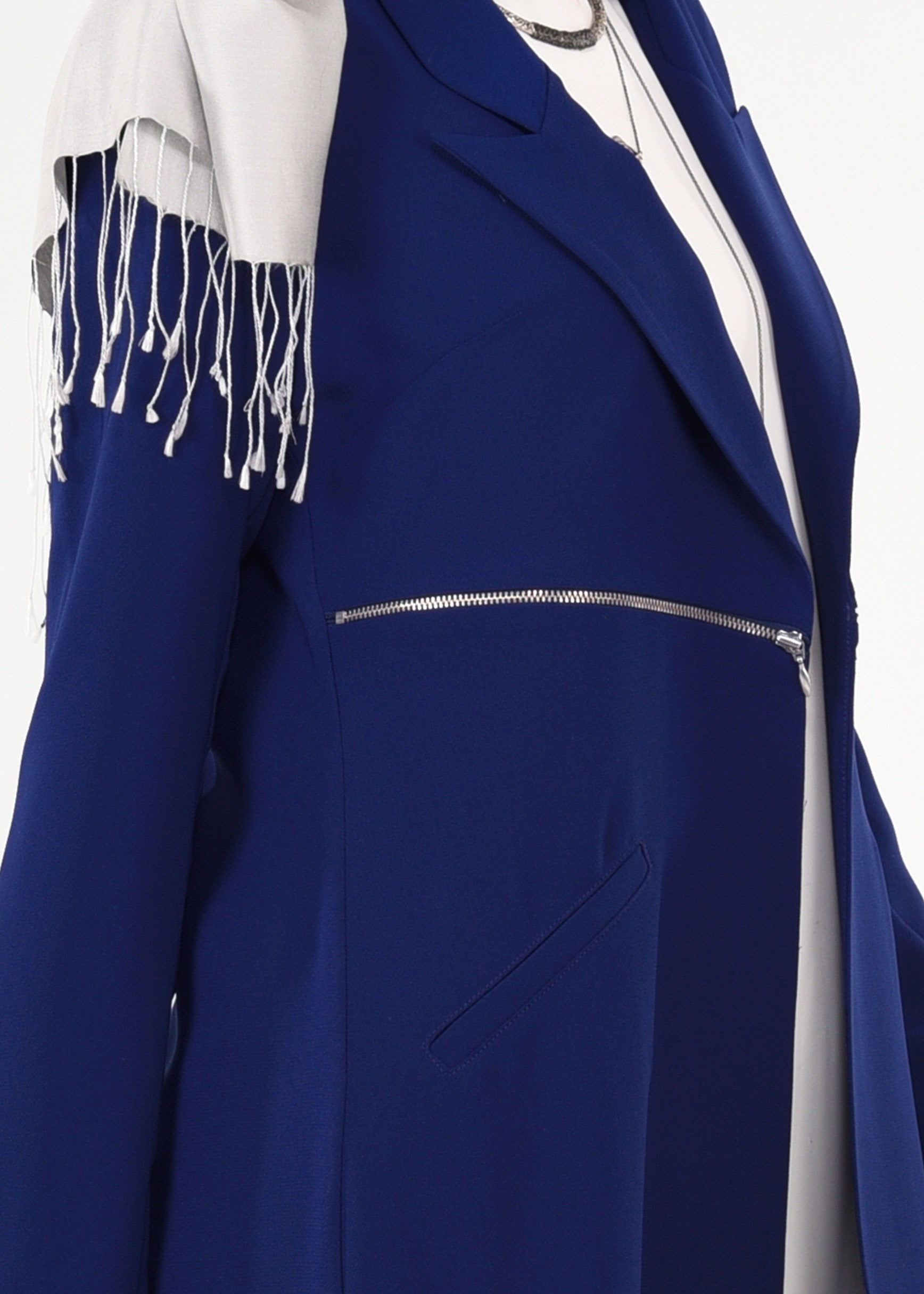 Tesettür giyim LACİVERT 4351 ELVAN 3731 TESETTÜR CEKET 38/46 TEK40