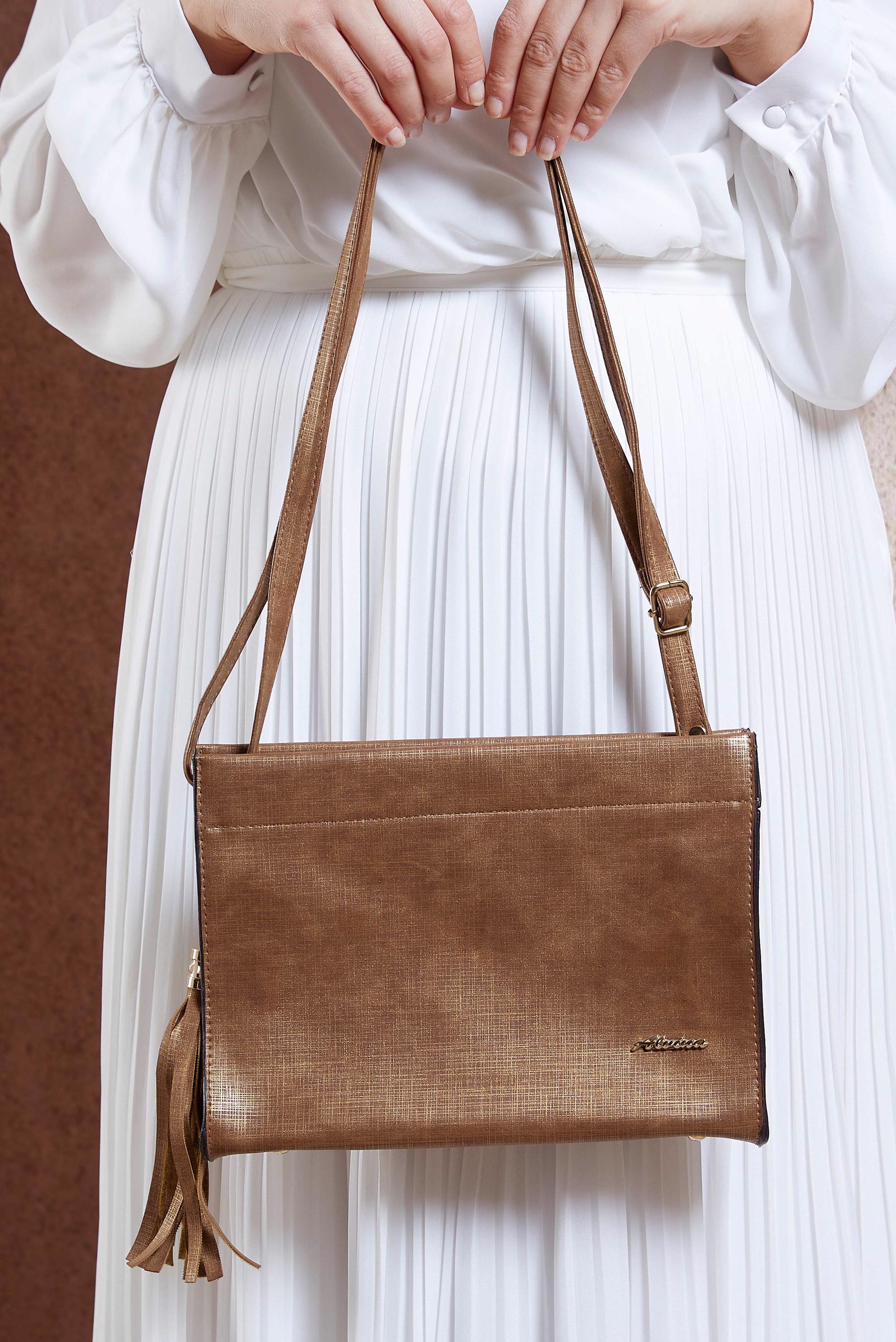 Tesettür giyim TABA ALVİNA ÇANTA 1503