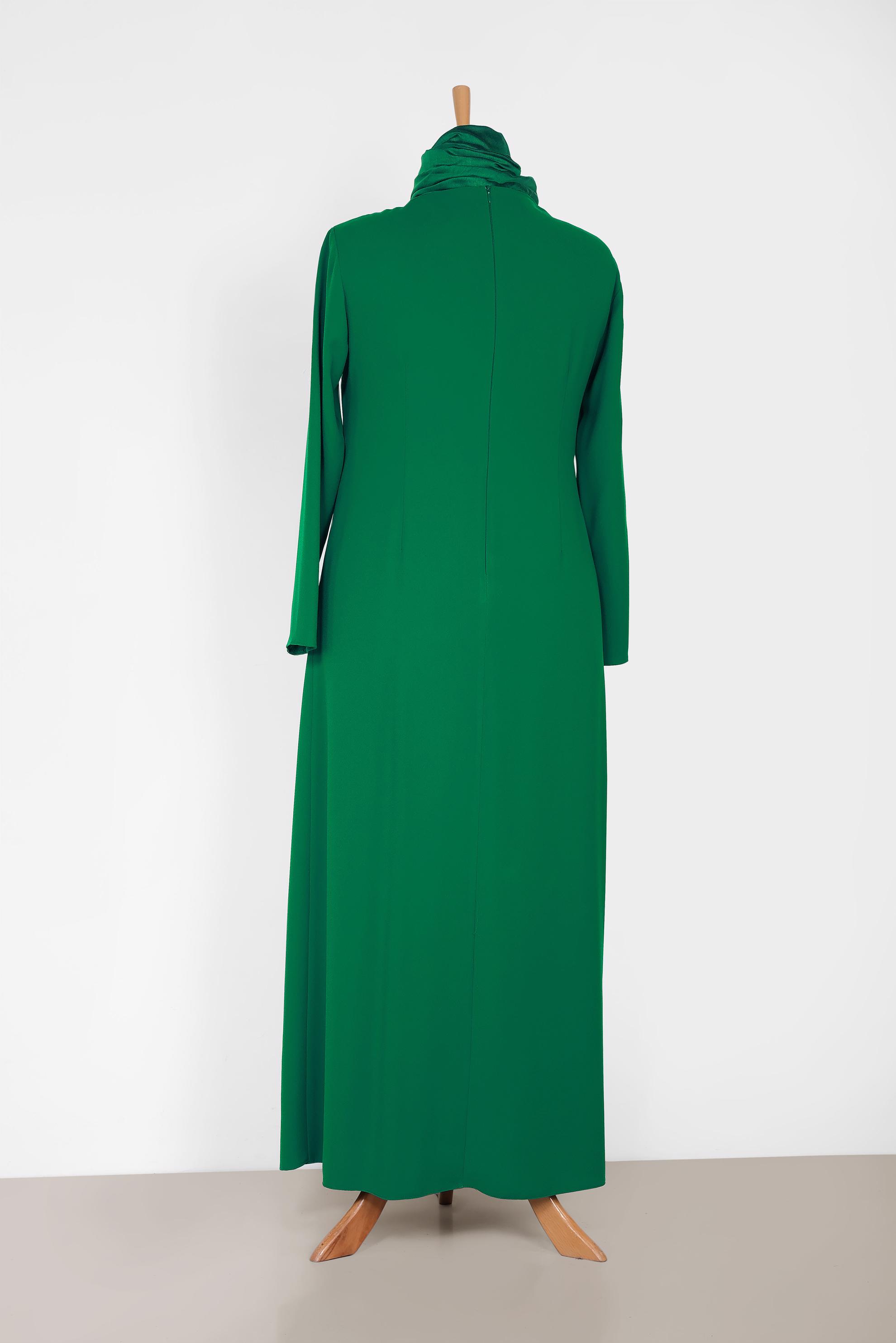 Tesettür giyim YEŞİL 2671 MARAL 5985 ELBİSE 44/50 TEK42