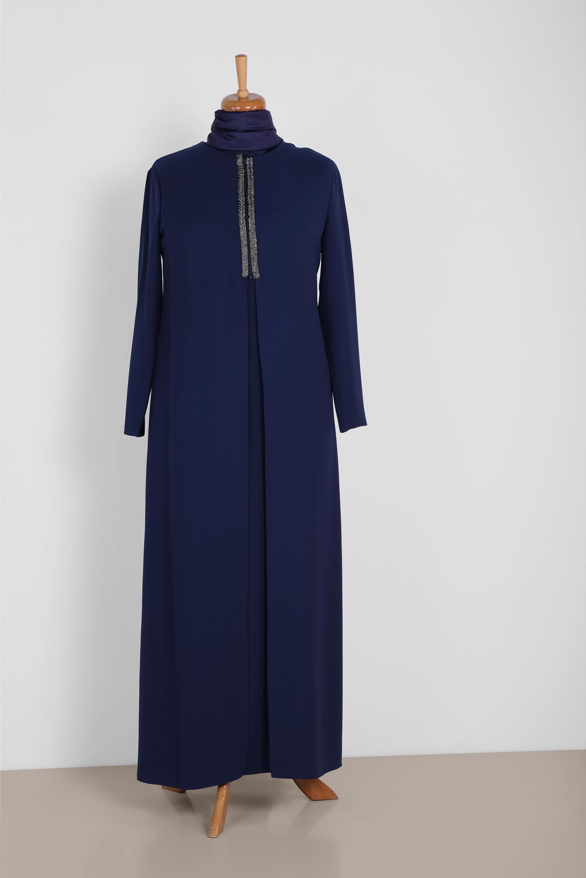 Tesettür giyim LACİVERT 2671 MARAL 5985 ELBİSE 44/50 TEK42