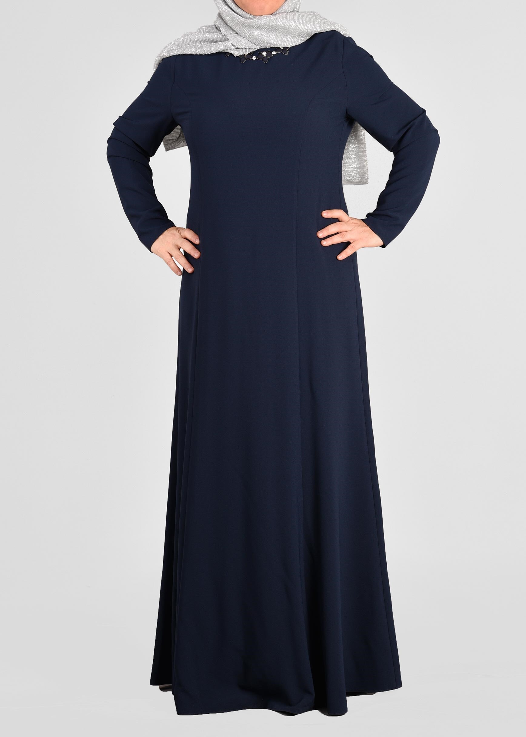 Tesettür giyim LACİVERT 2700 CAMİLA 6385 ELBİSE 44/48 TEK42