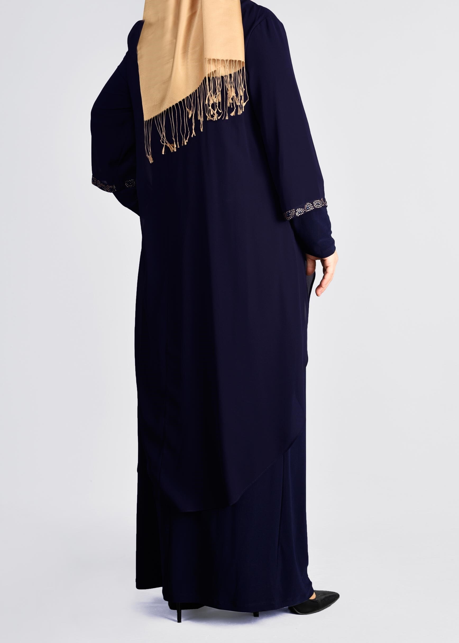 Tesettür giyim LACİVERT 2729 VİZONA ELBİSE 44/50