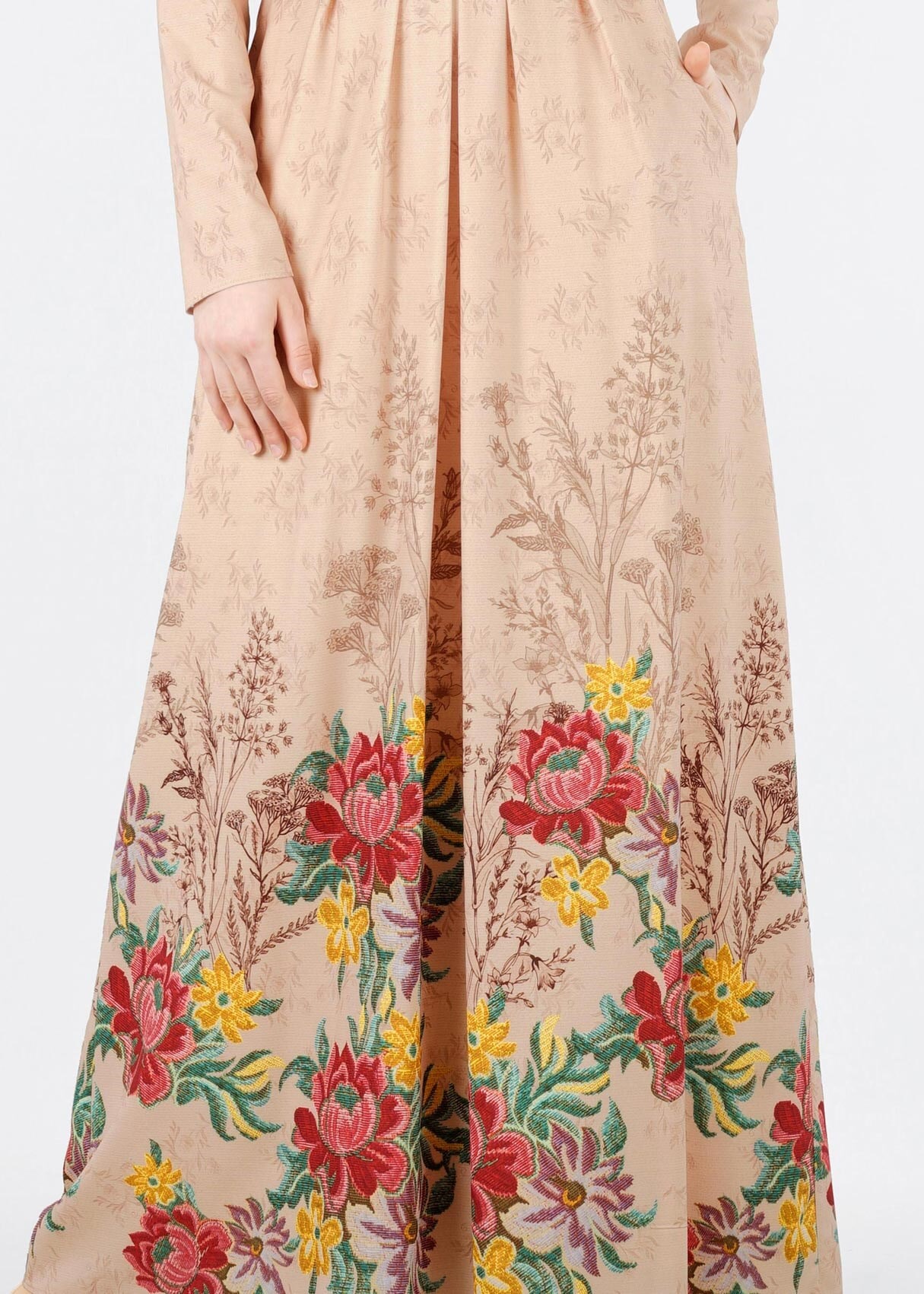 Tesettür giyim PUDRA 4090 LİKYA 30829 ELBİSE 38/44 TEK40