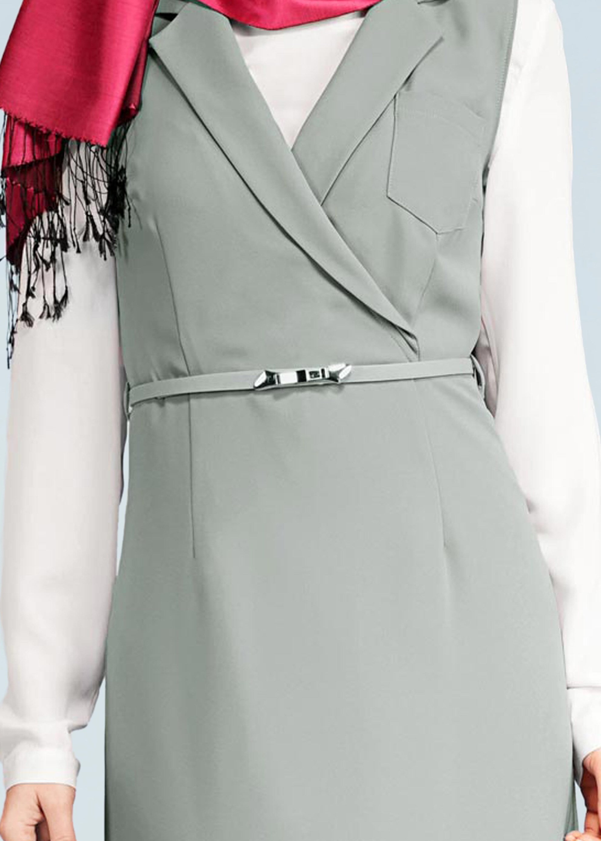 Tesettür giyim MAVİ 4093 ELVAN 3731 2&prime;Lİ ELBİSE 38/44 TEK38-36