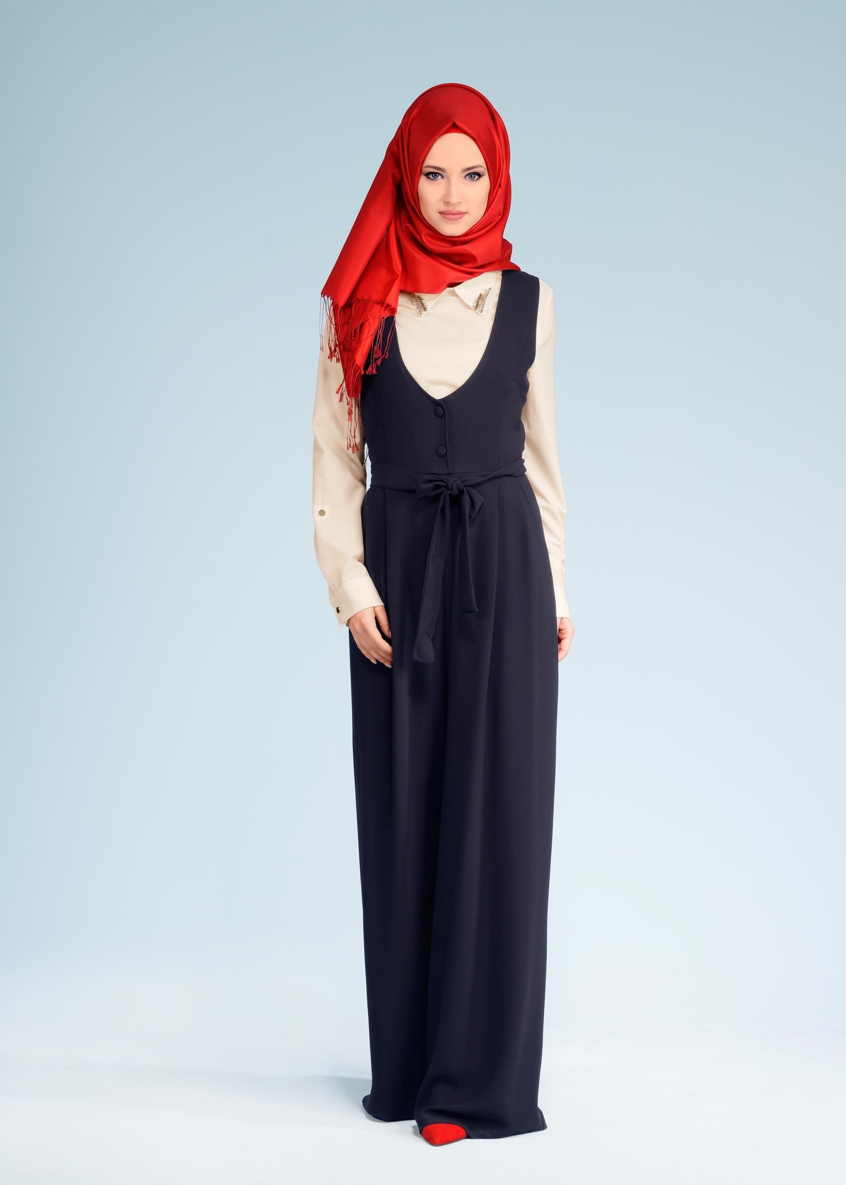 Tesettür giyim LACİVERT 4101 DOLMABAHÇE 2&prime;Lİ TULUM 38/42 TEK38