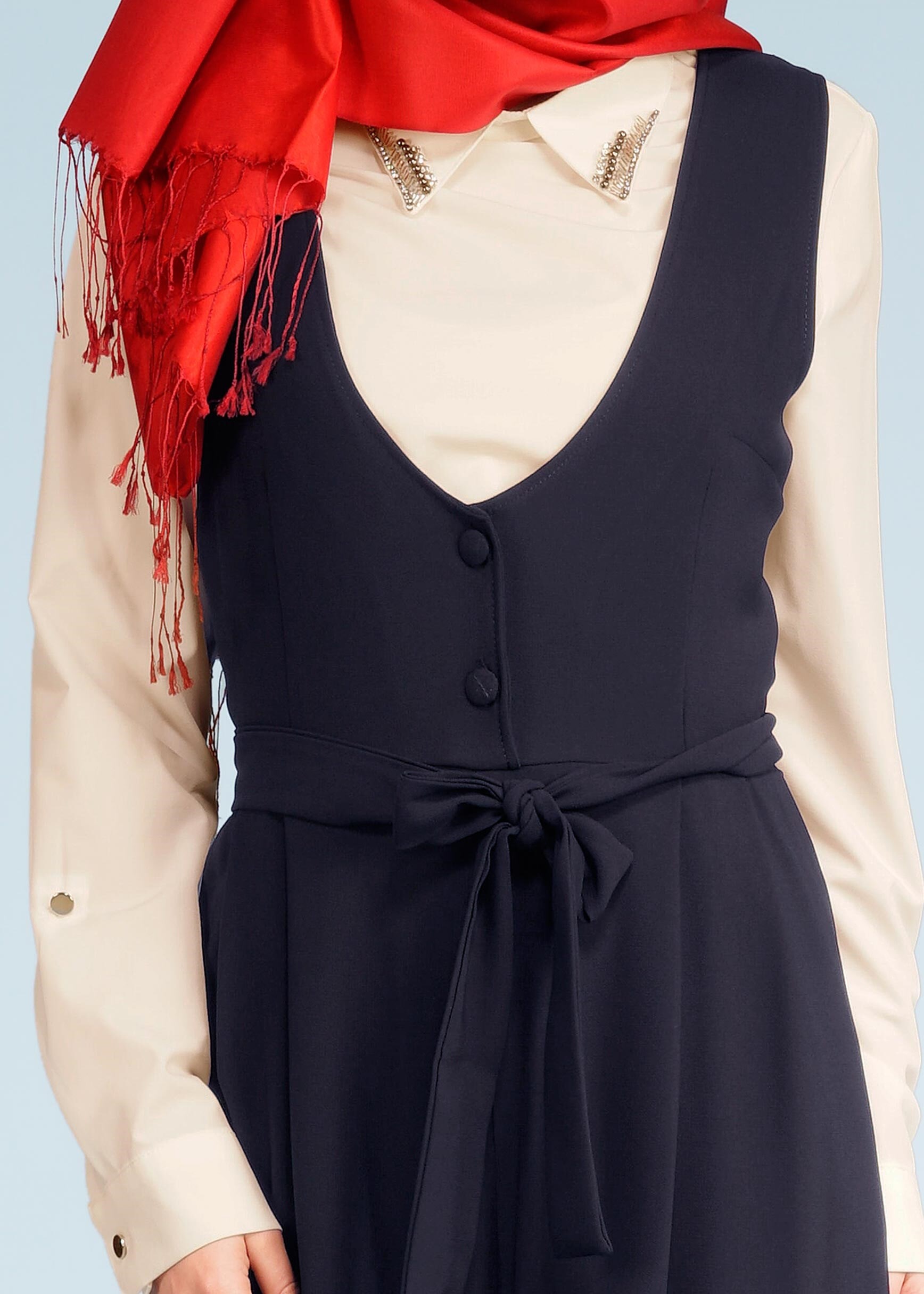 Tesettür giyim LACİVERT 4101 DOLMABAHÇE 2&prime;Lİ TULUM 38/42 TEK38