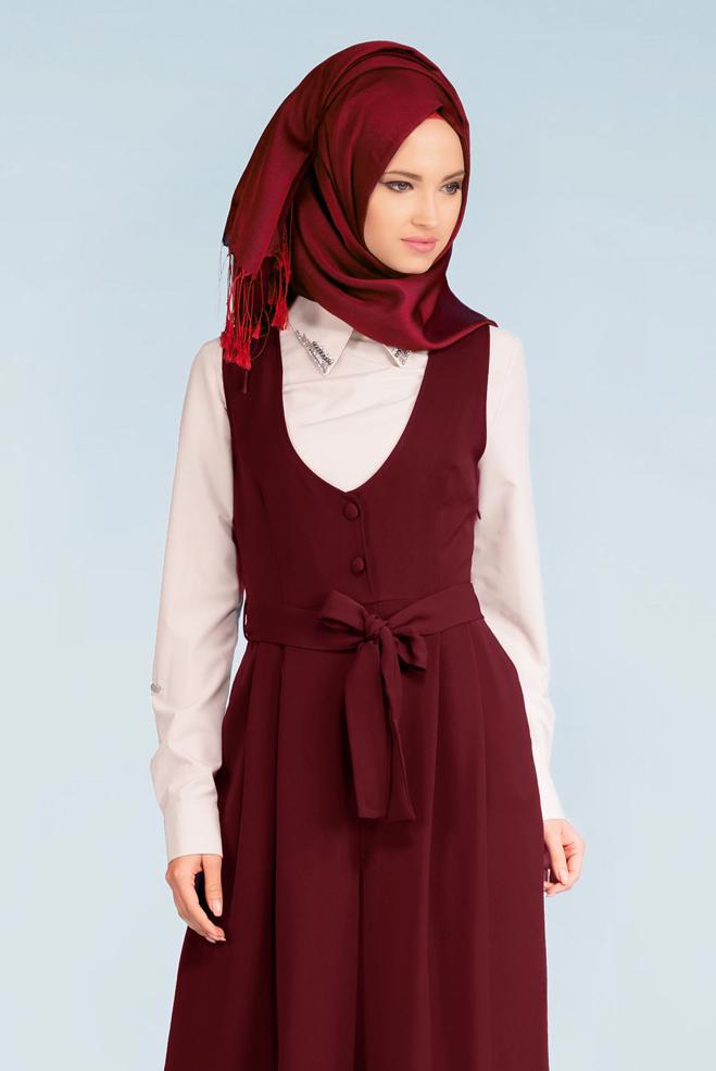 Vêtements hijab ROUGE BORDEAUX 4101 DOLMABAHÇE 2&prime;Lİ TULUM 38/42 TEK38 - ALVİNA