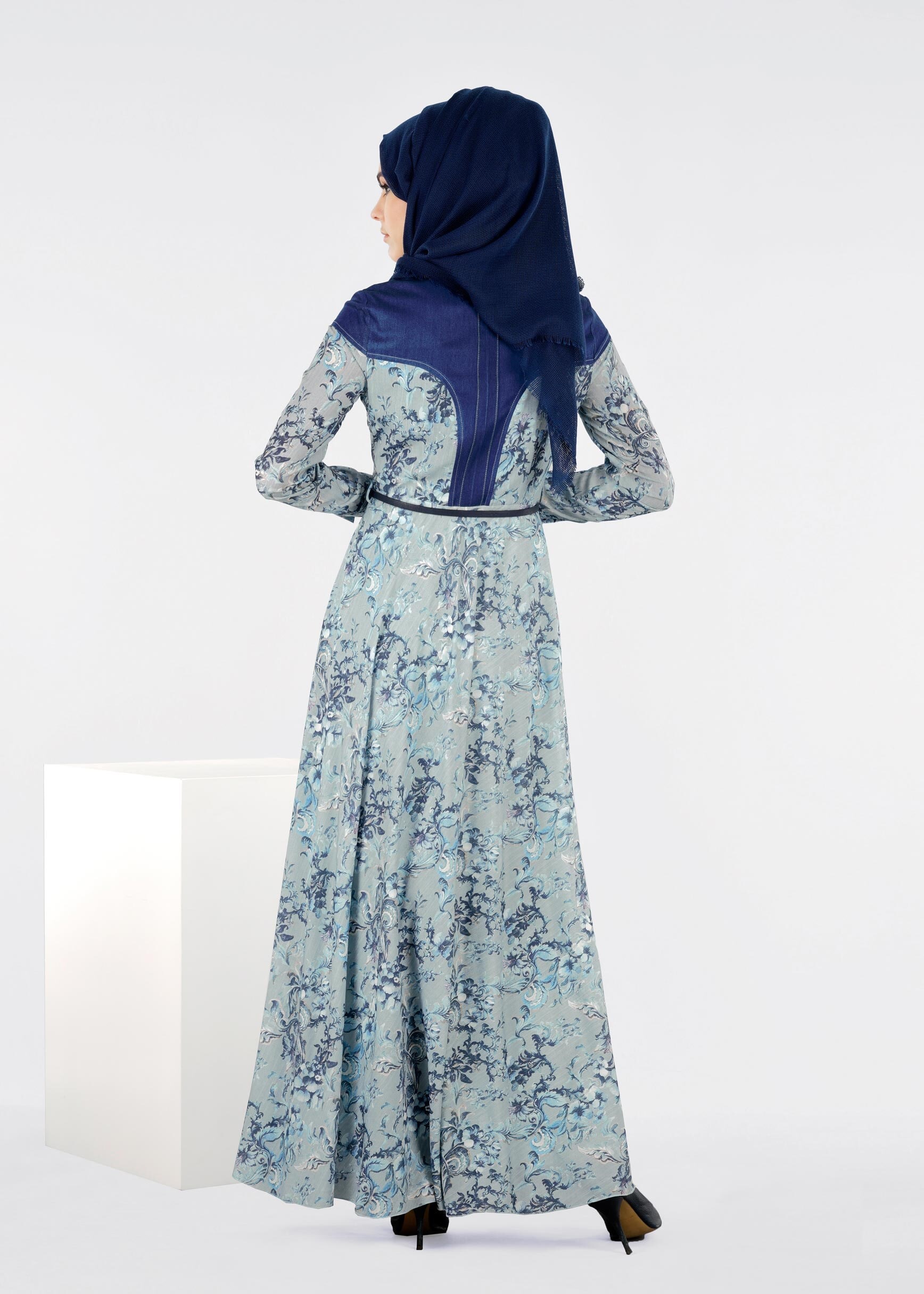 Tesettür giyim MAVİ 4103 ROSA 11354 ELBİSE 38/44(38-40)