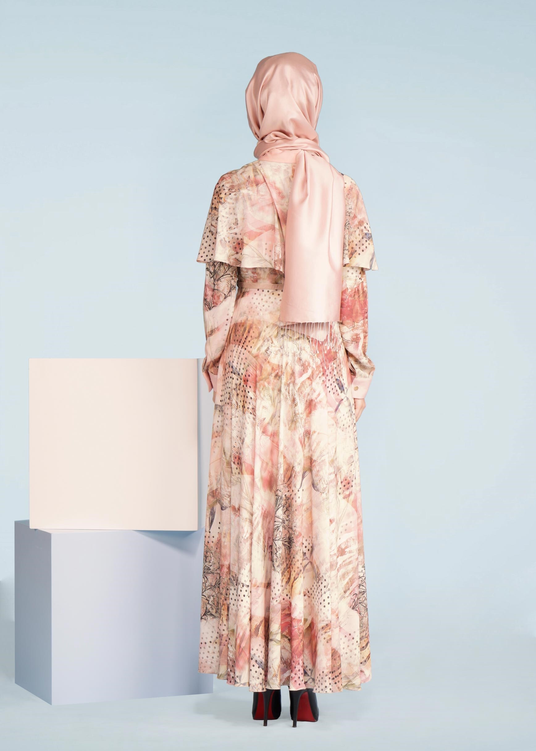 Tesettür giyim PUDRA 4105 MAGLİA 11174 TESETTÜR ELBİSE 38/44 TEK38