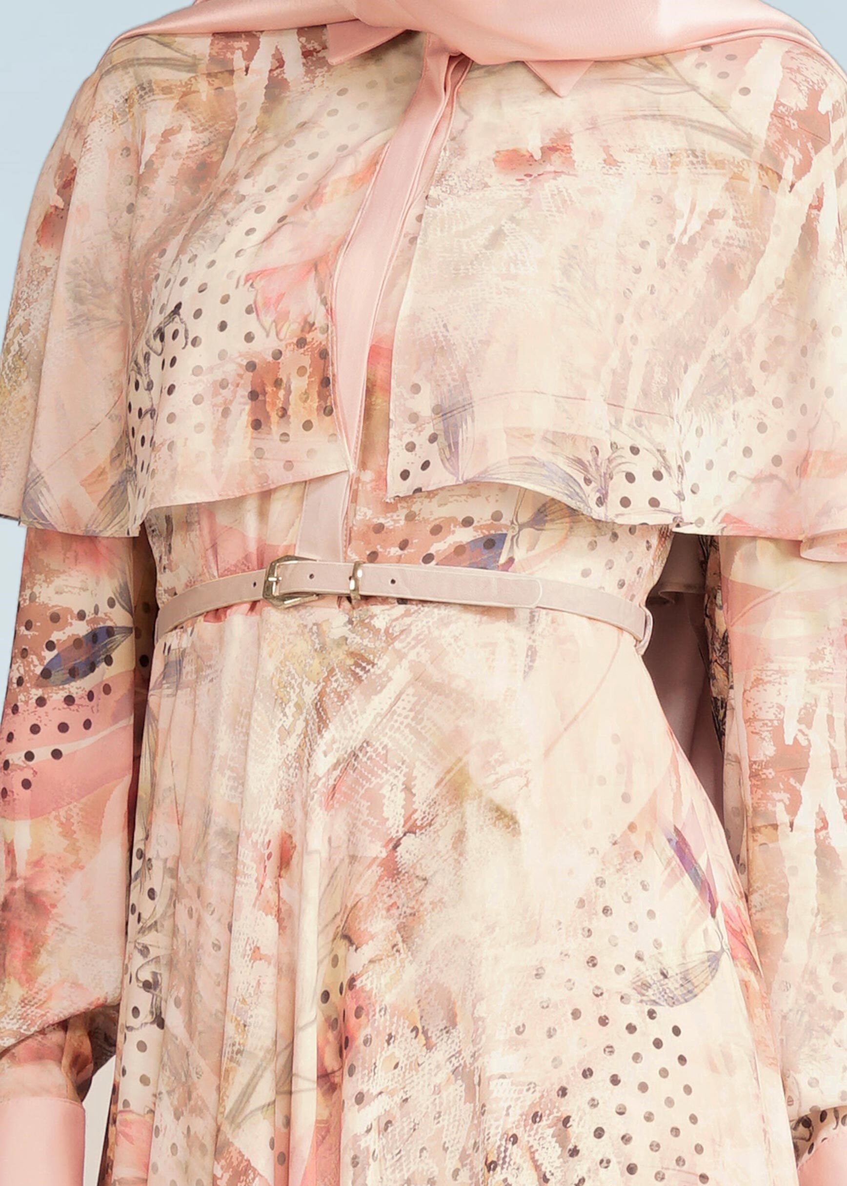 Tesettür giyim PUDRA 4105 MAGLİA 11174 TESETTÜR ELBİSE 38/44 TEK38