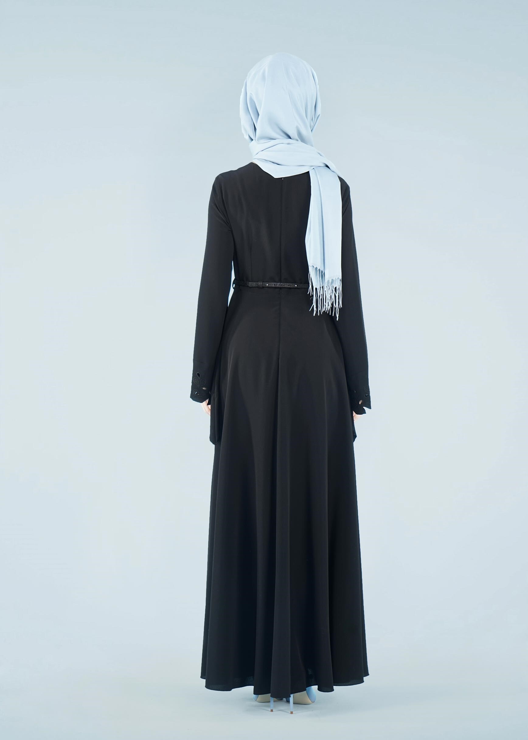 Tesettür giyim SİYAH 4113 CRİSS ELBİSE 38/46 TEK40-42