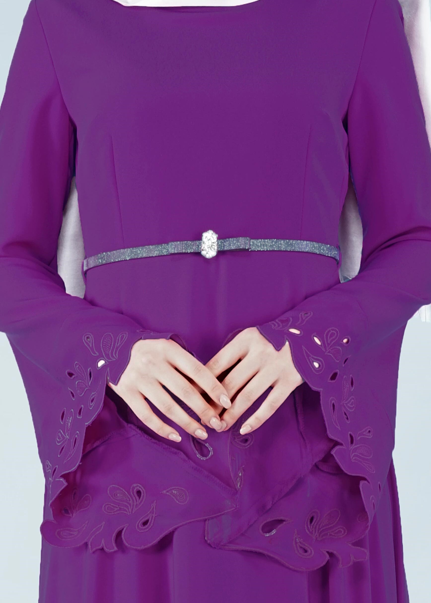 Tesettür giyim MOR 4113 CRİSS ELBİSE 38/46 TEK40-42