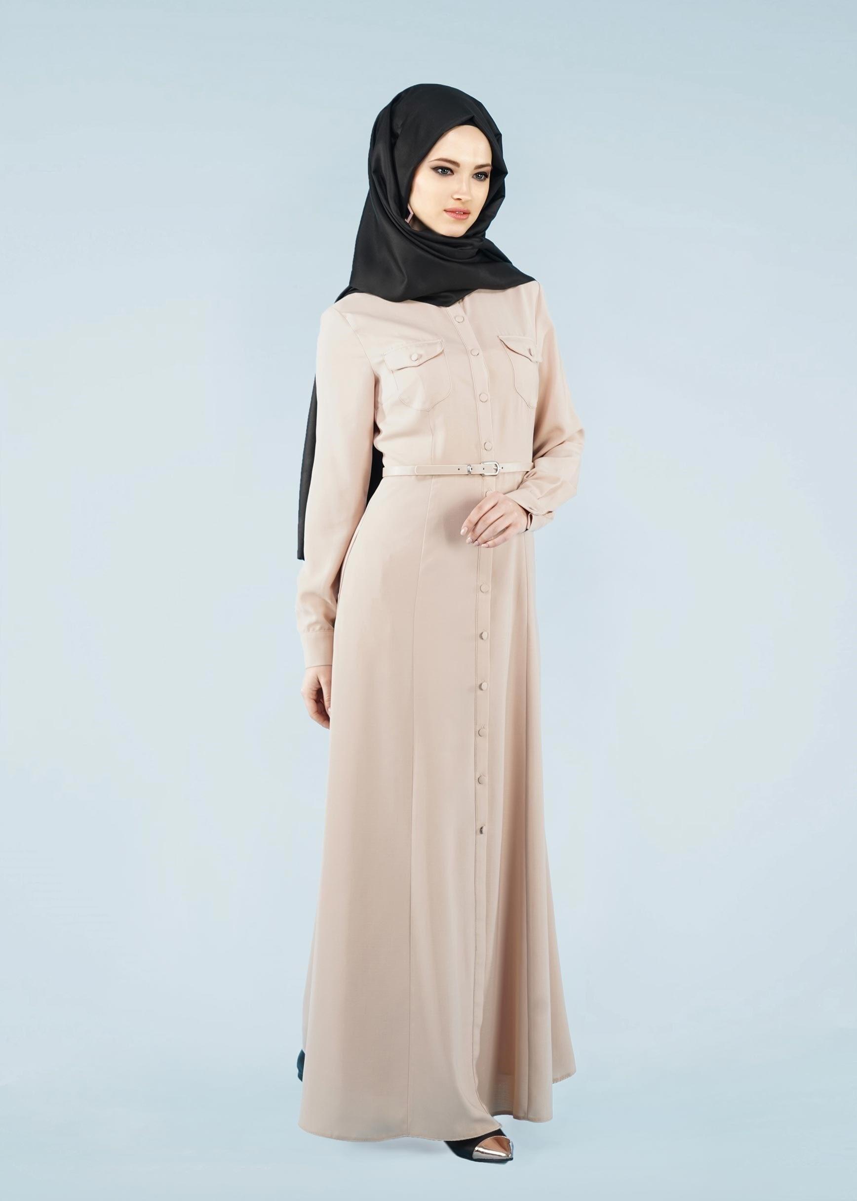 Tesettür giyim BEJ 4122 7785 Tesettür Elbise 38/44 TEK40