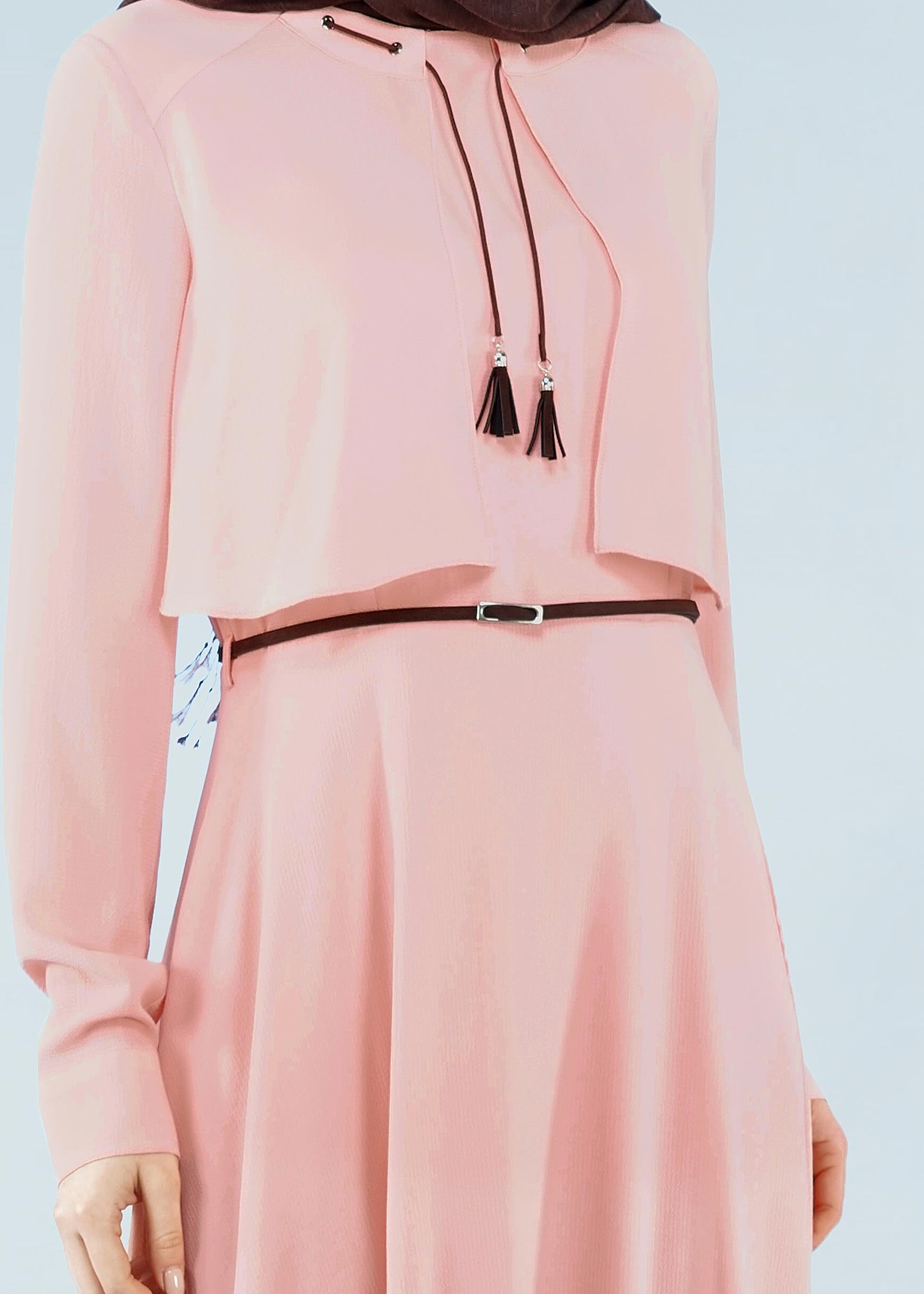 Tesettür giyim PUDRA 4124 NİŞANTAŞI ELBİSE 36/42(38-40) TEK42