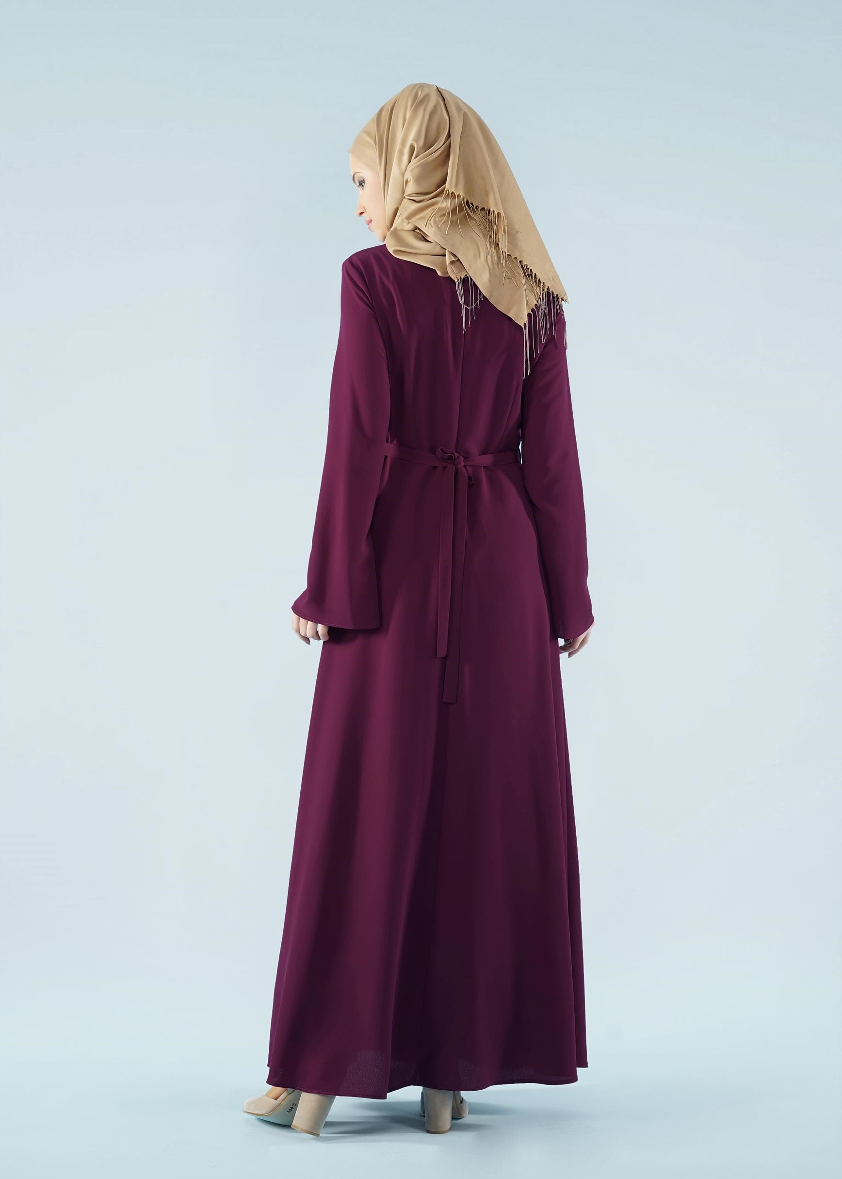 Tesettür giyim BORDO 4162 CRİSS ELBİSE 38/44(38-40) TEK36