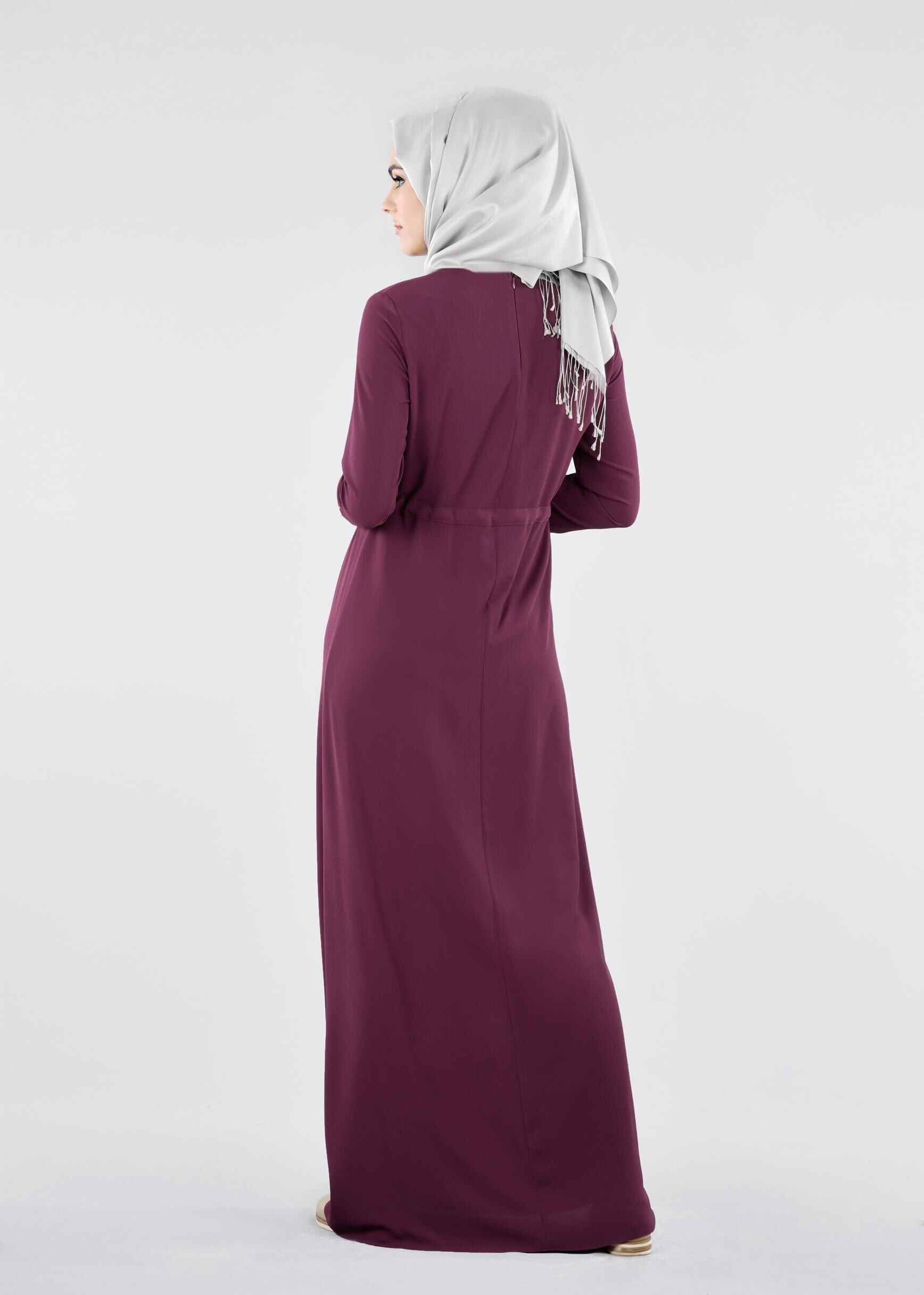 Tesettür giyim MÜRDÜM 4163 NİŞANTAŞI TESETTÜR ELBİSE 36/44(38-40) TEK42