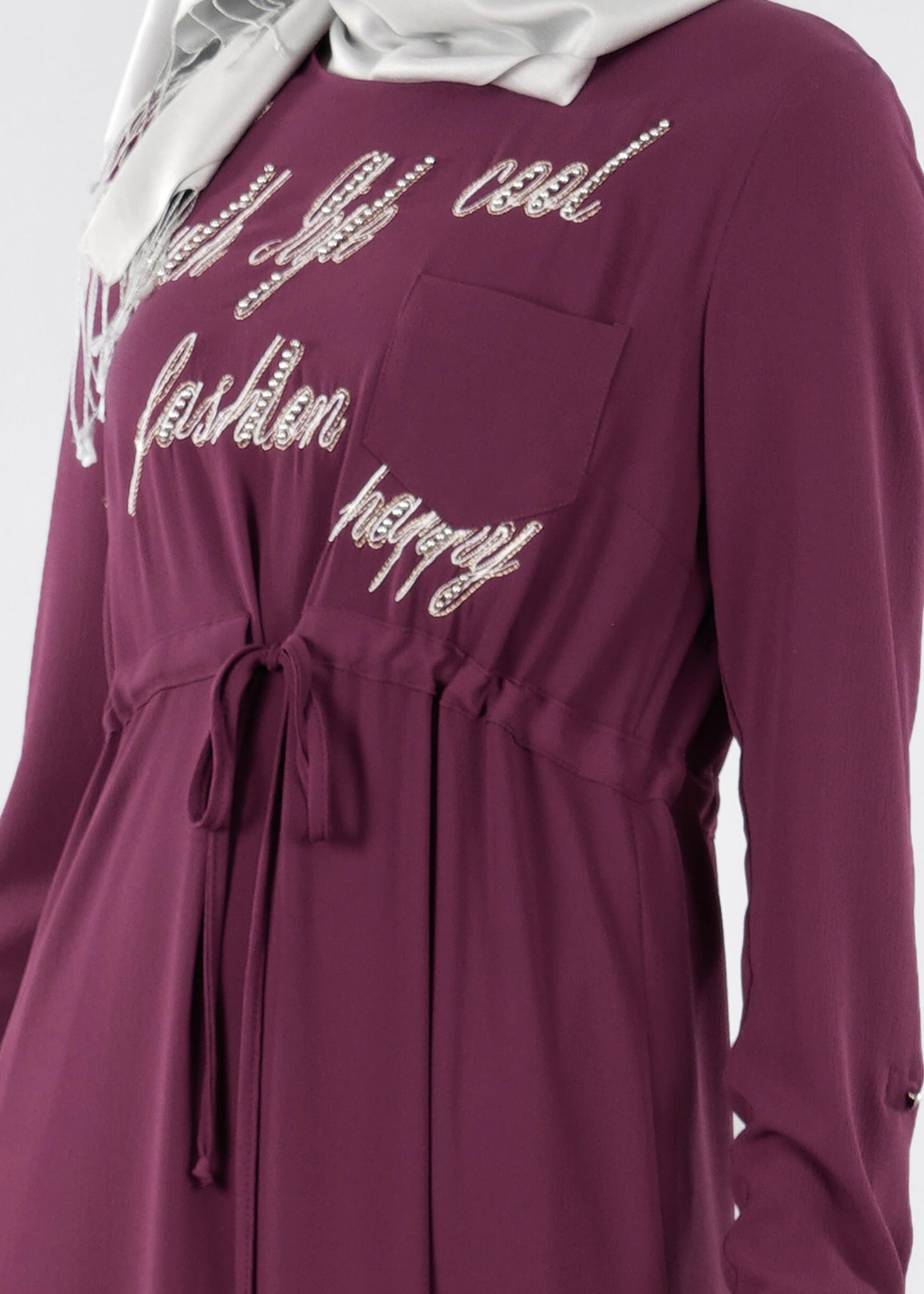 Tesettür giyim MÜRDÜM 4163 NİŞANTAŞI TESETTÜR ELBİSE 36/44(38-40) TEK42