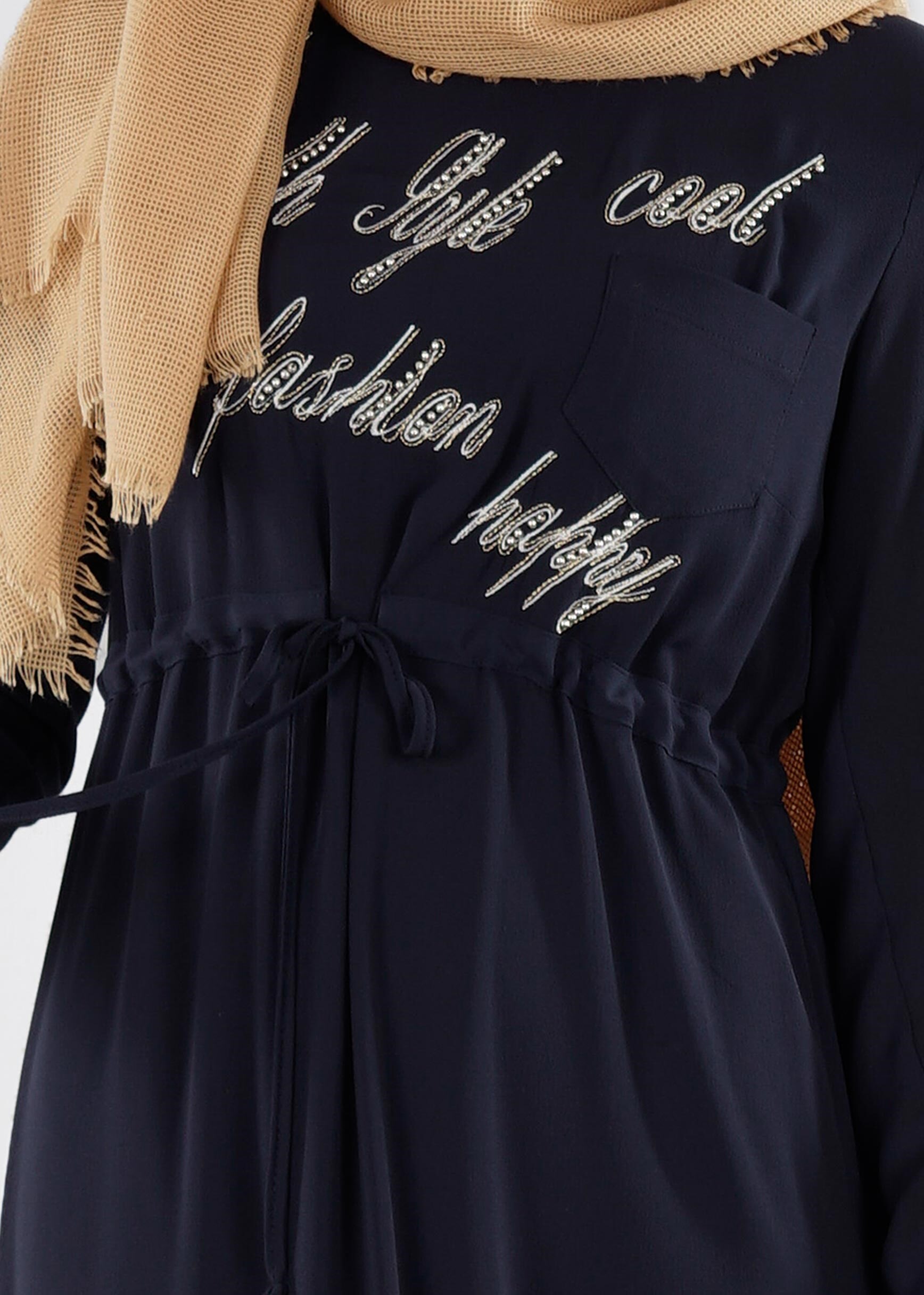 Tesettür giyim LACİVERT 4163 NİŞANTAŞI TESETTÜR ELBİSE 36/44(38-40) TEK42