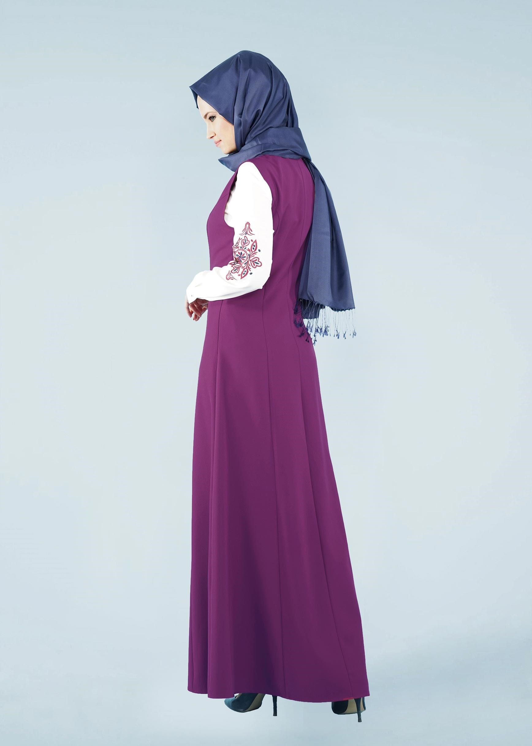 Tesettür giyim MOR 4192 ZADE 2&prime;Lİ ELBİSE 38/44 TEK40