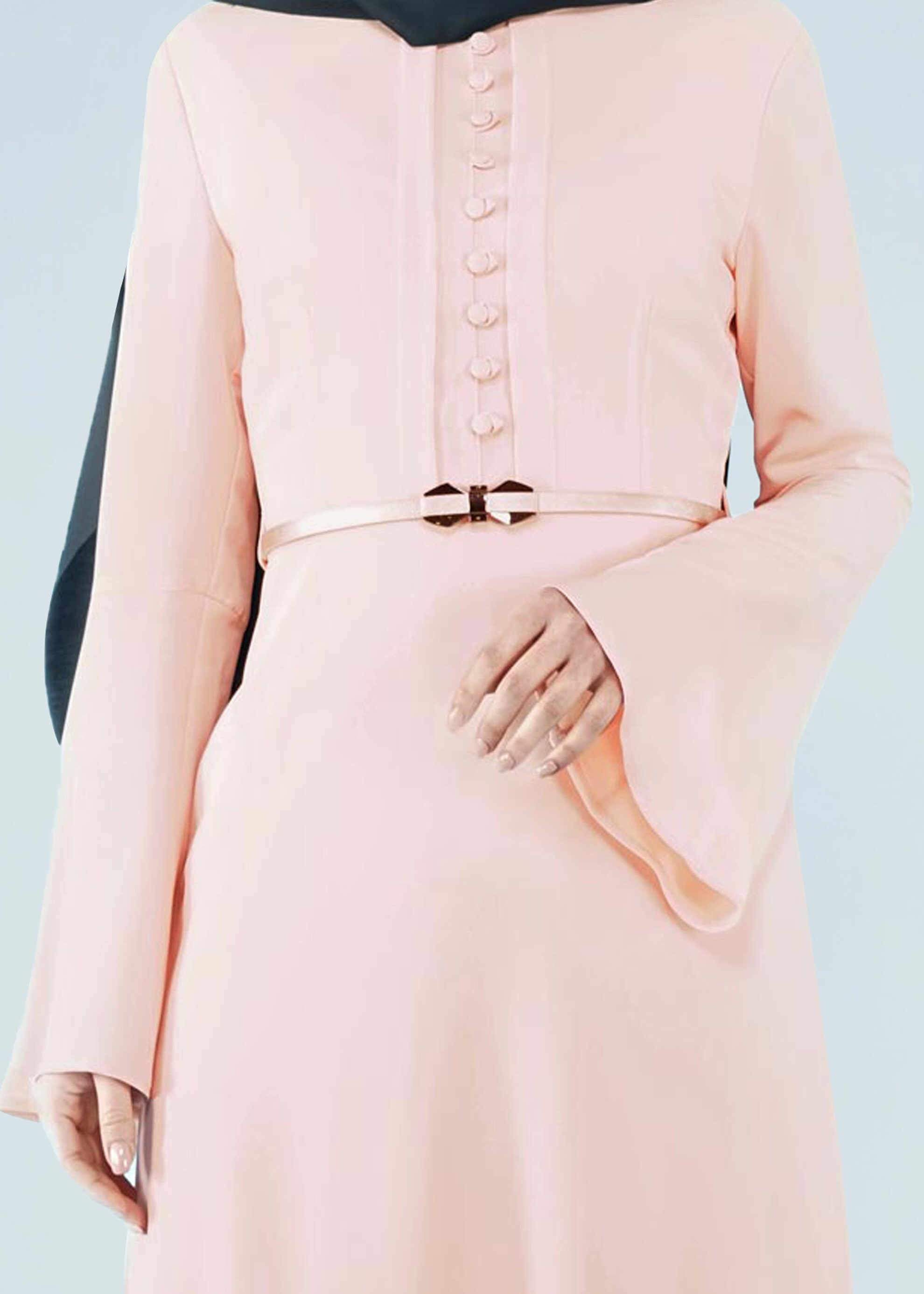 Tesettür giyim PUDRA 4197 CRİSS ELBİSE 38/46 TEK40