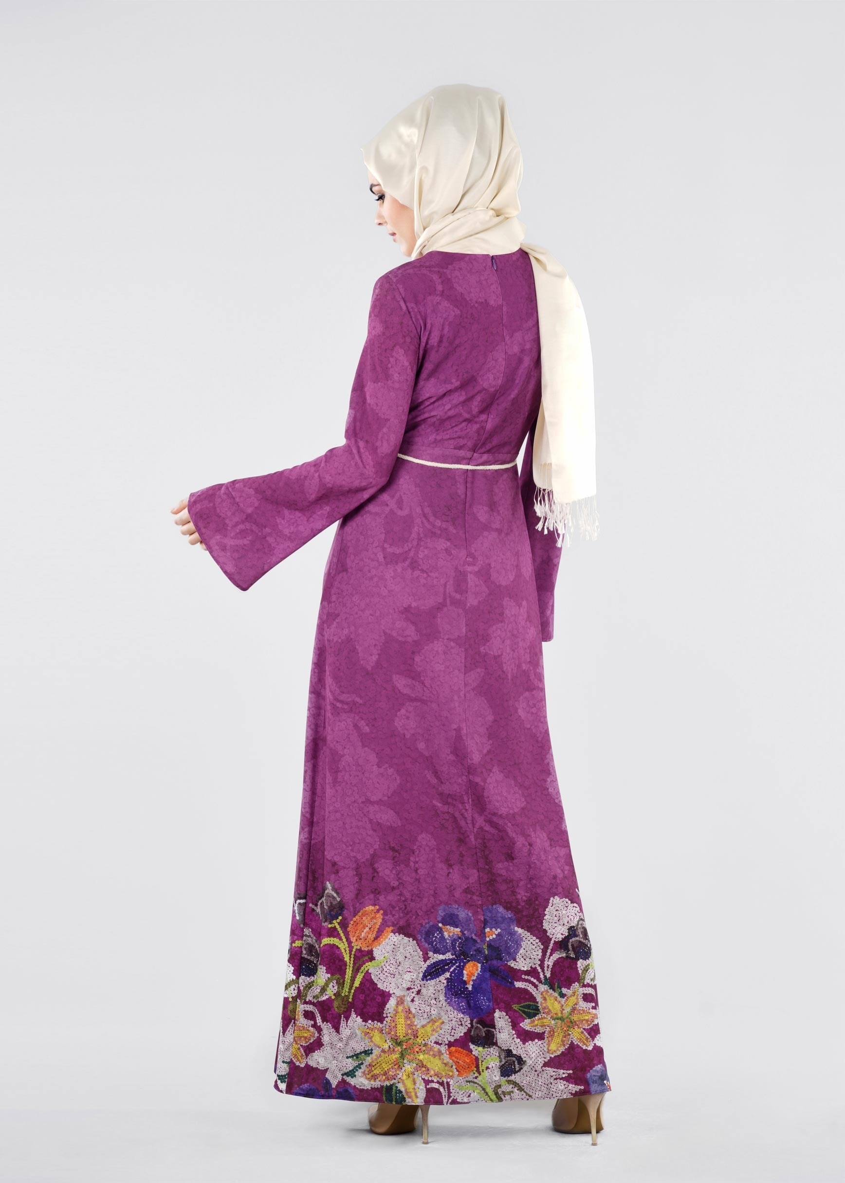 Tesettür giyim MOR 4198 KOBE 20142 TESETTÜR ELBİSE 38/46 TEK40