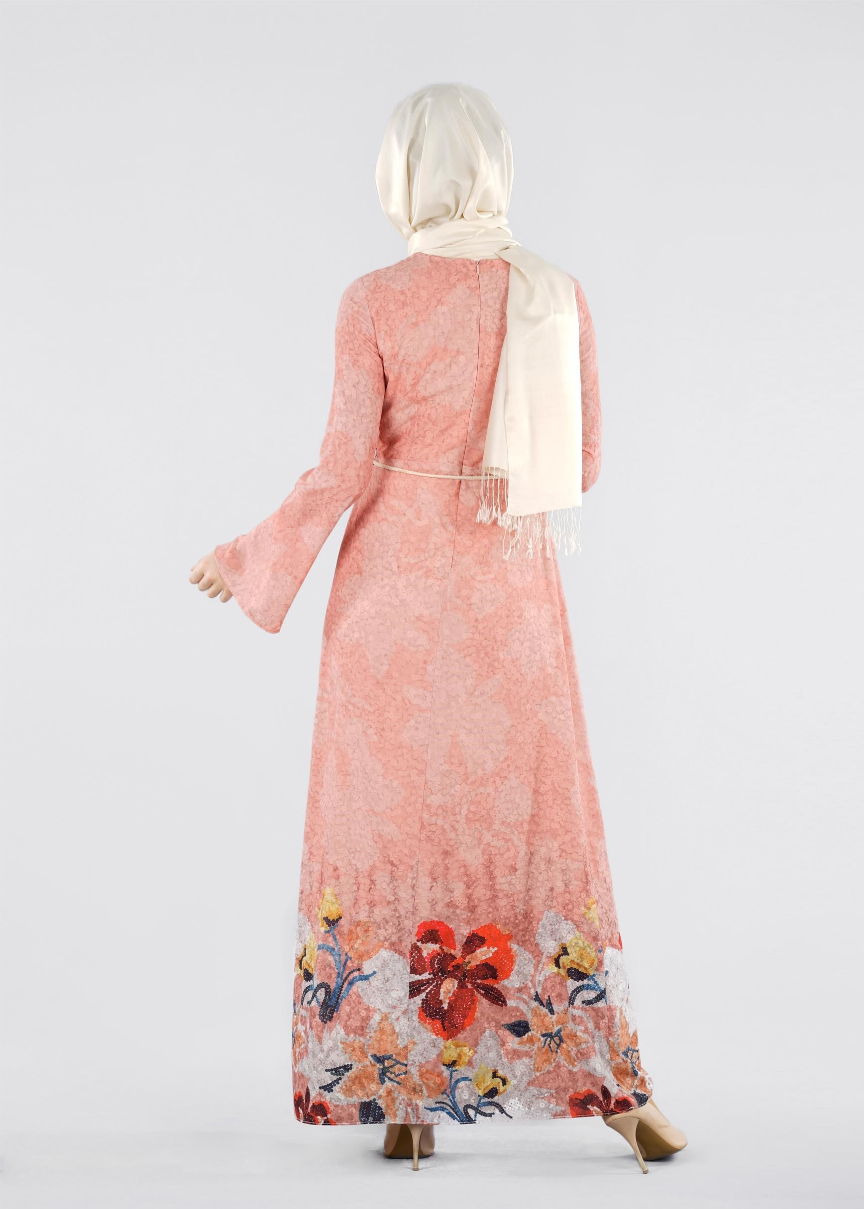 Tesettür giyim PUDRA 4198 KOBE 20142 TESETTÜR ELBİSE 38/46 TEK40