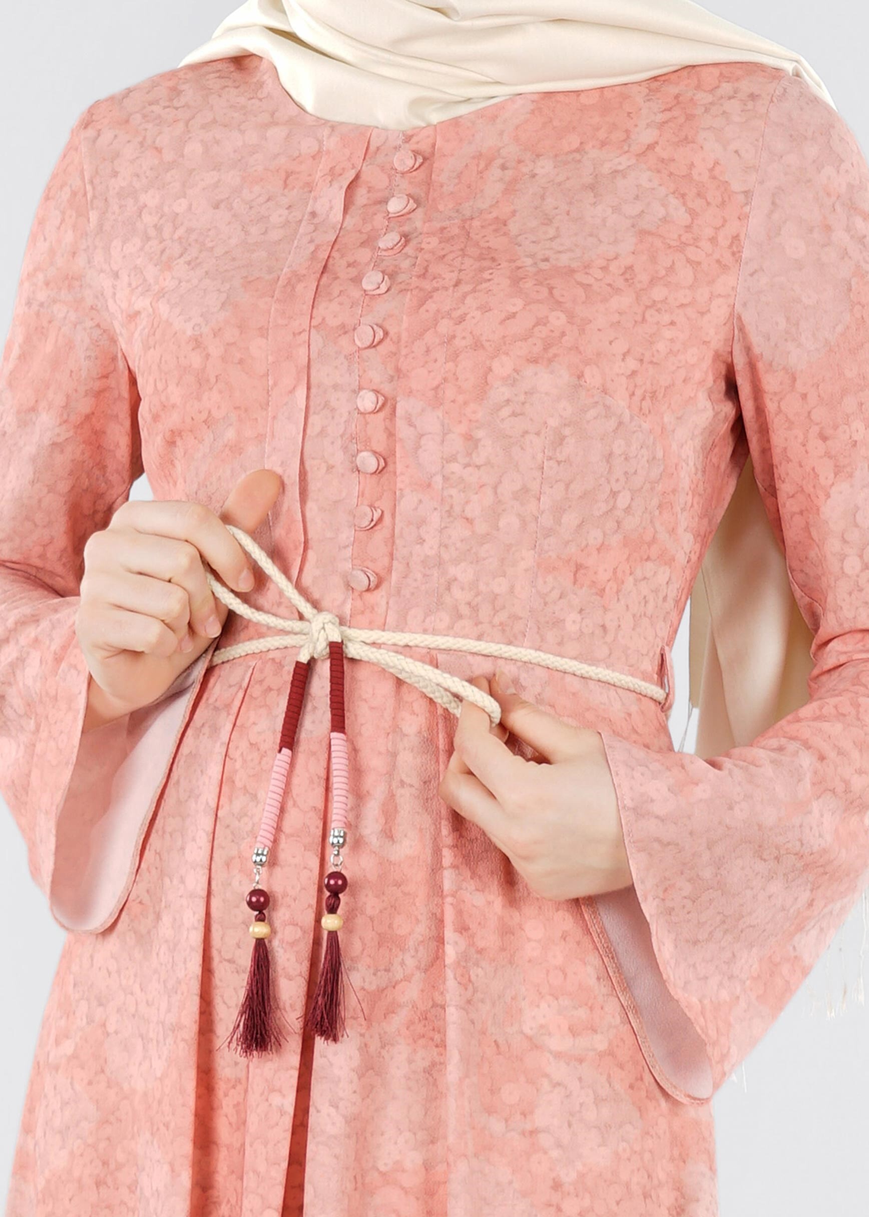 Tesettür giyim PUDRA 4198 KOBE 20142 TESETTÜR ELBİSE 38/46 TEK40