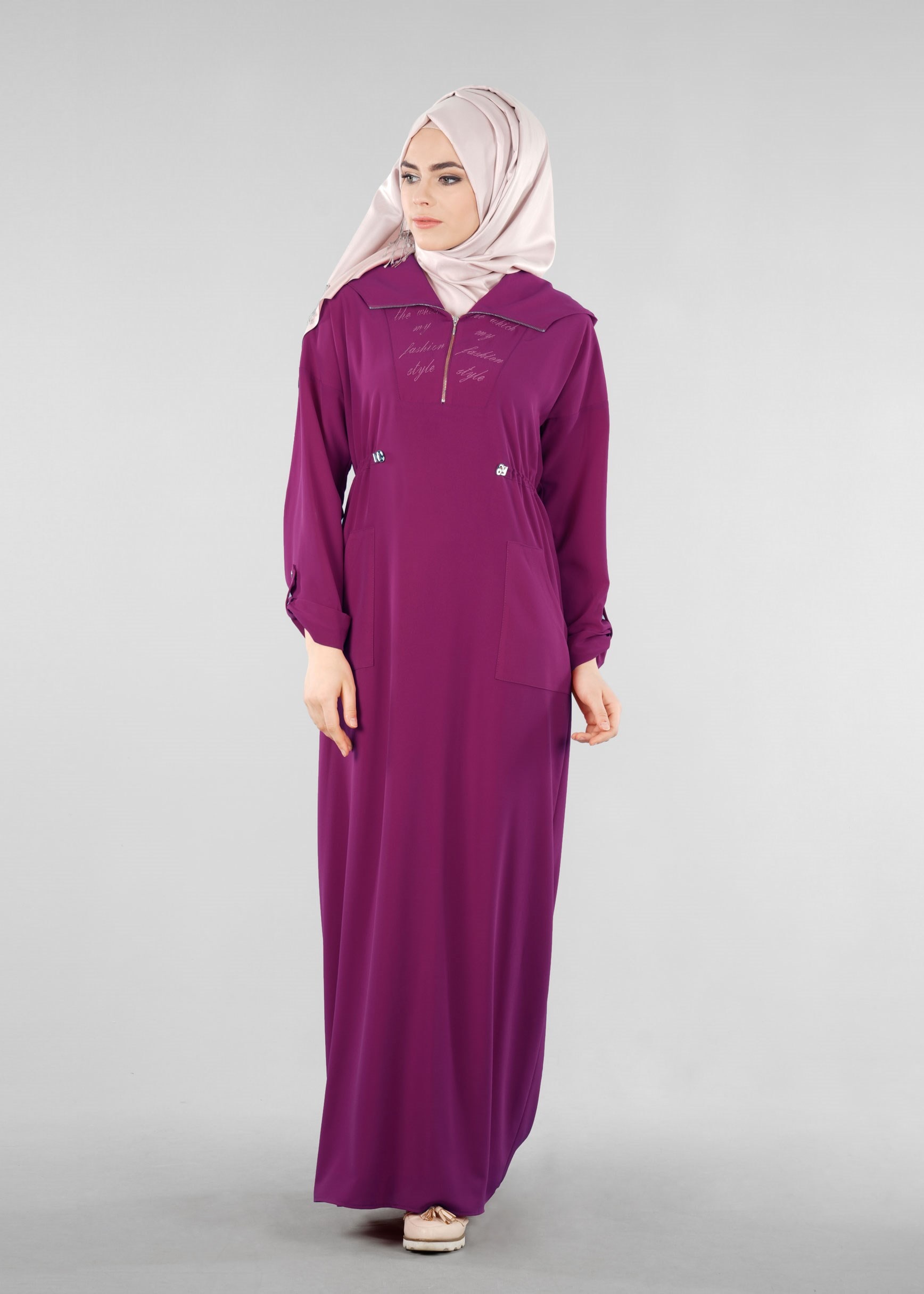 Tesettür giyim MOR 4200 CRİSS TESETTÜR ELBİSE 36/44(38-40) TEK42