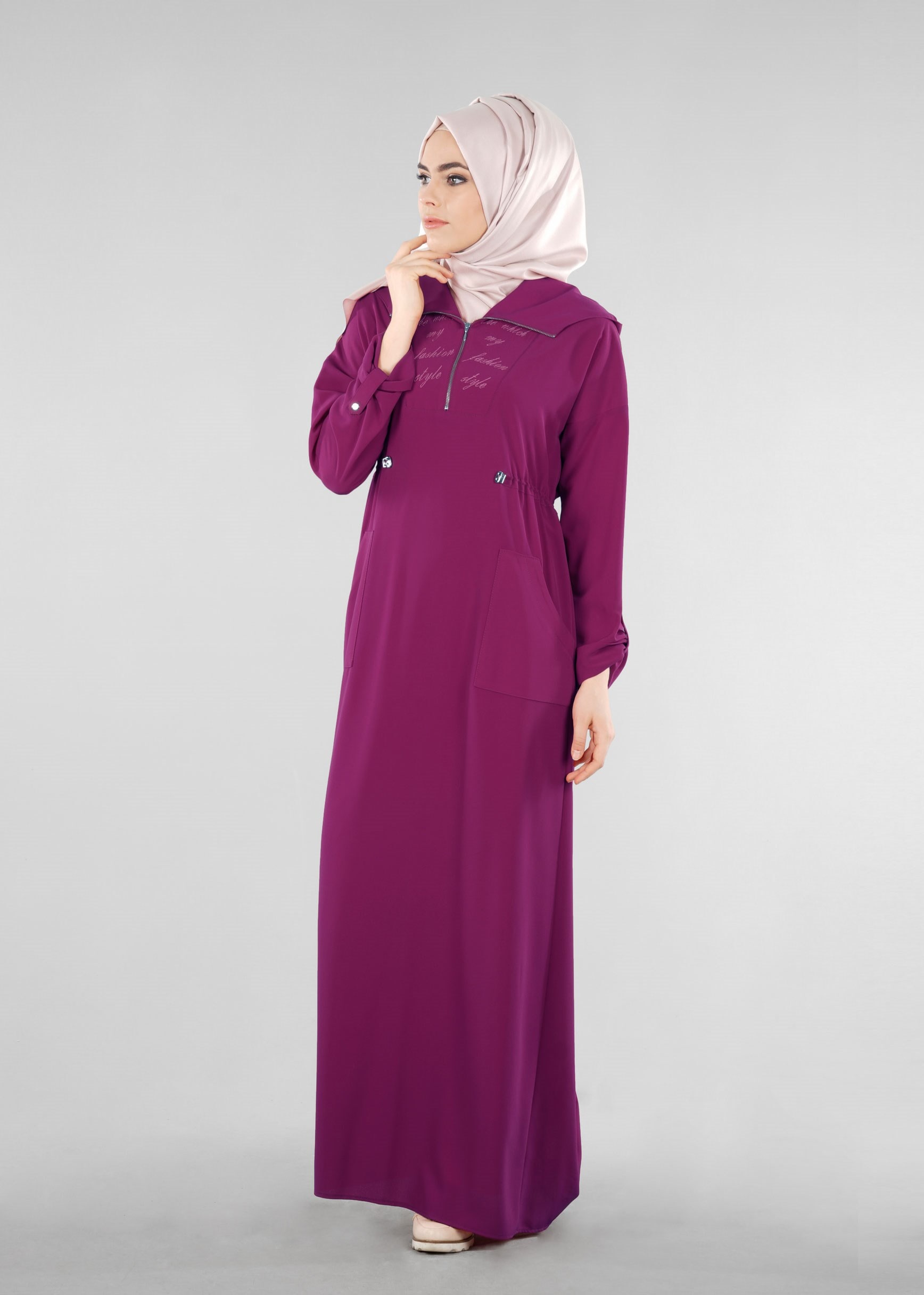 Tesettür giyim MOR 4200 CRİSS TESETTÜR ELBİSE 36/44(38-40) TEK42