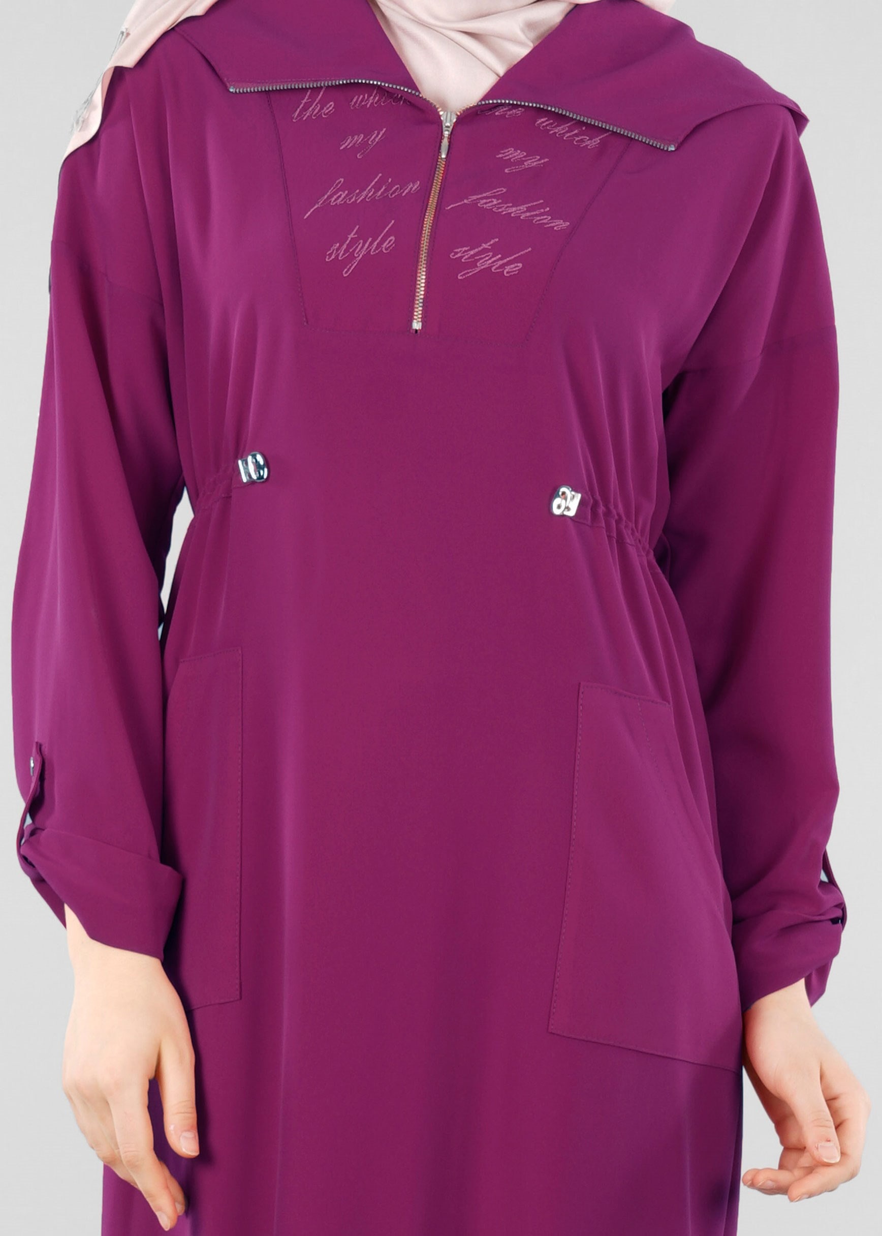 Tesettür giyim MOR 4200 CRİSS TESETTÜR ELBİSE 36/44(38-40) TEK42