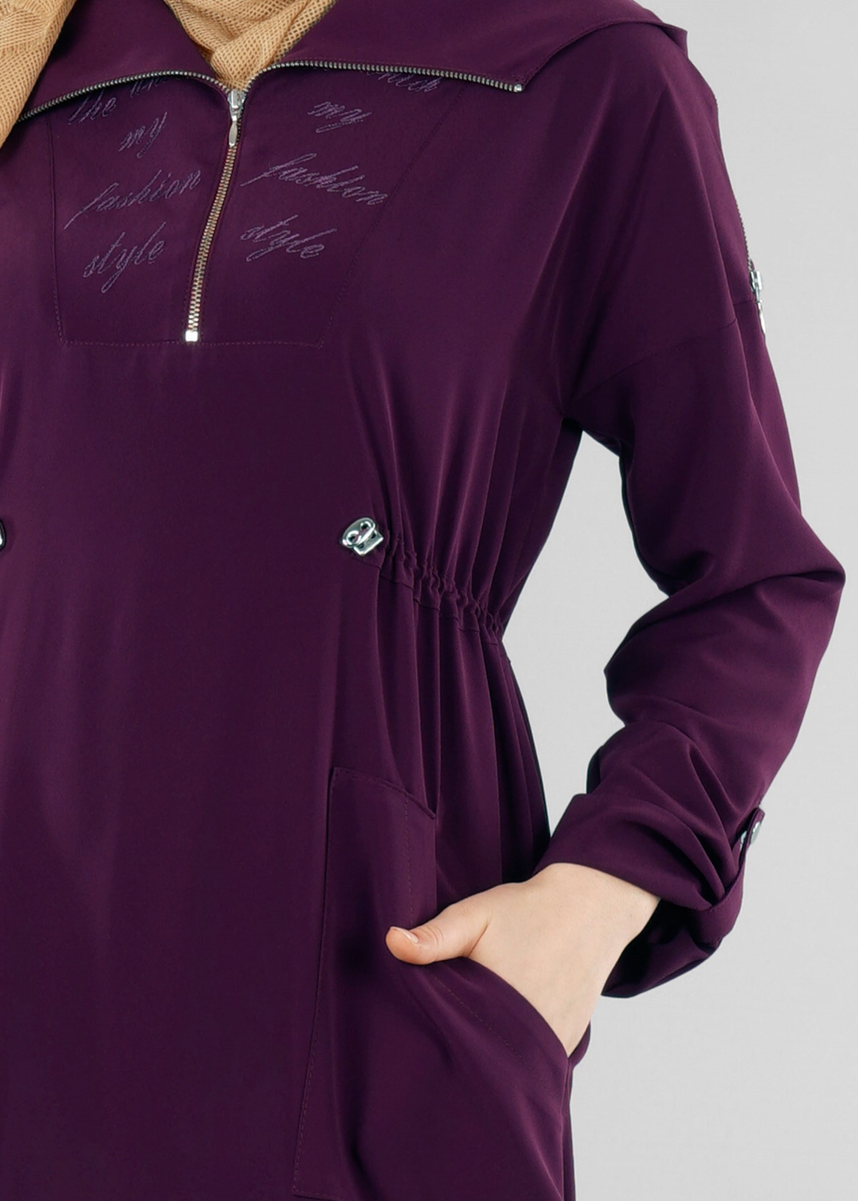 Tesettür giyim MÜRDÜM 4200 CRİSS TESETTÜR ELBİSE 36/44(38-40) TEK42