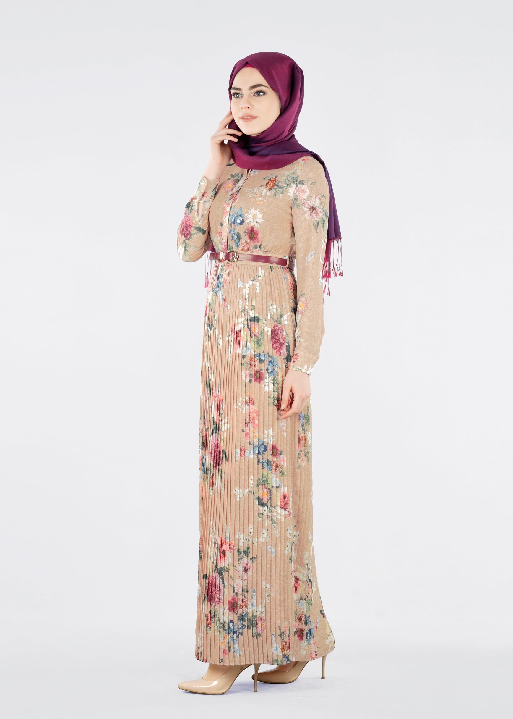 Tesettür giyim PUDRA 4230 MAGLİA 10916 ELBİSE 38/44 TEK40