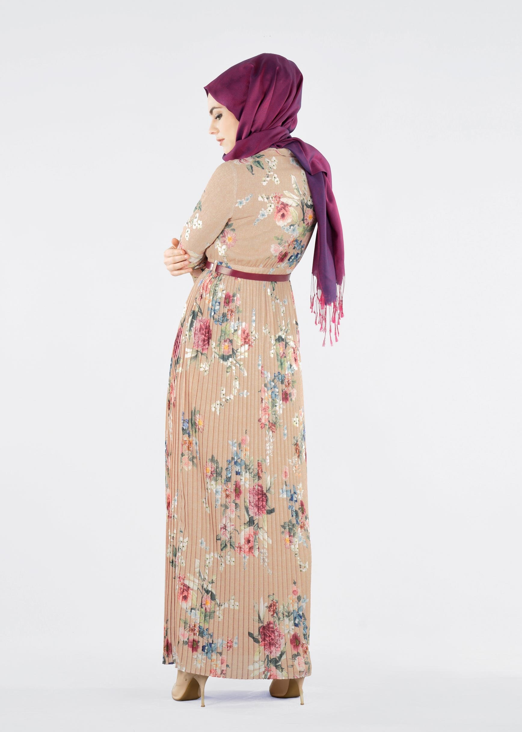 Tesettür giyim PUDRA 4230 MAGLİA 10916 ELBİSE 38/44 TEK40