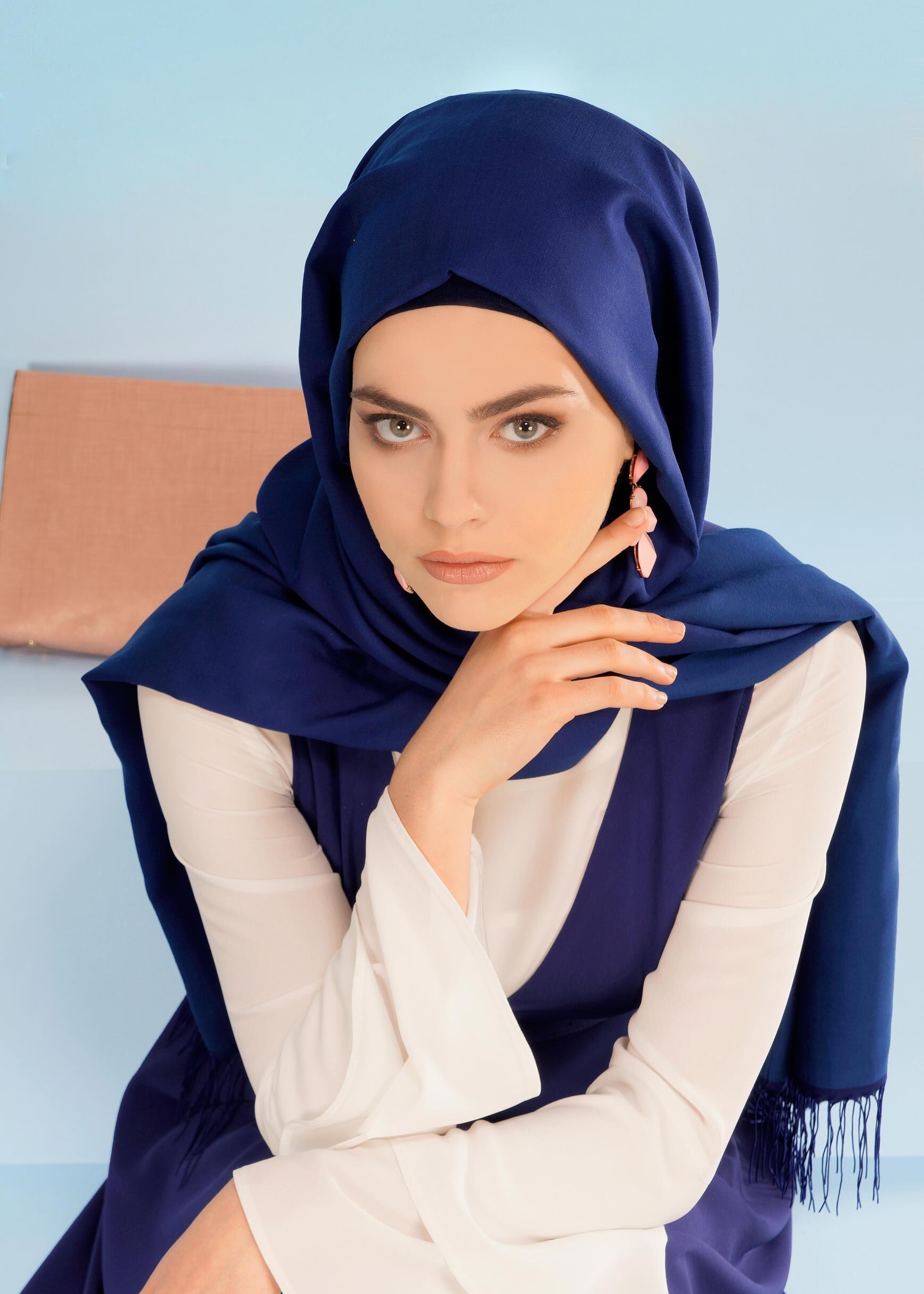 Tesettür giyim LACİVERT 4252 CRİSS 2&prime;Lİ ELBİSE 38/44(38-40) TEK36