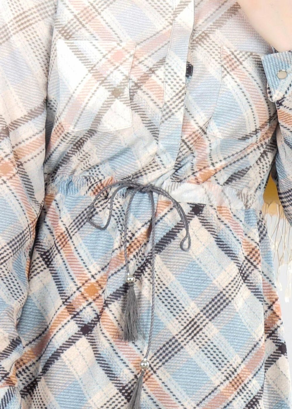 Tesettür giyim MAVİ 4253 KOBE 301026 TESETTÜR ELBİSE 38/44