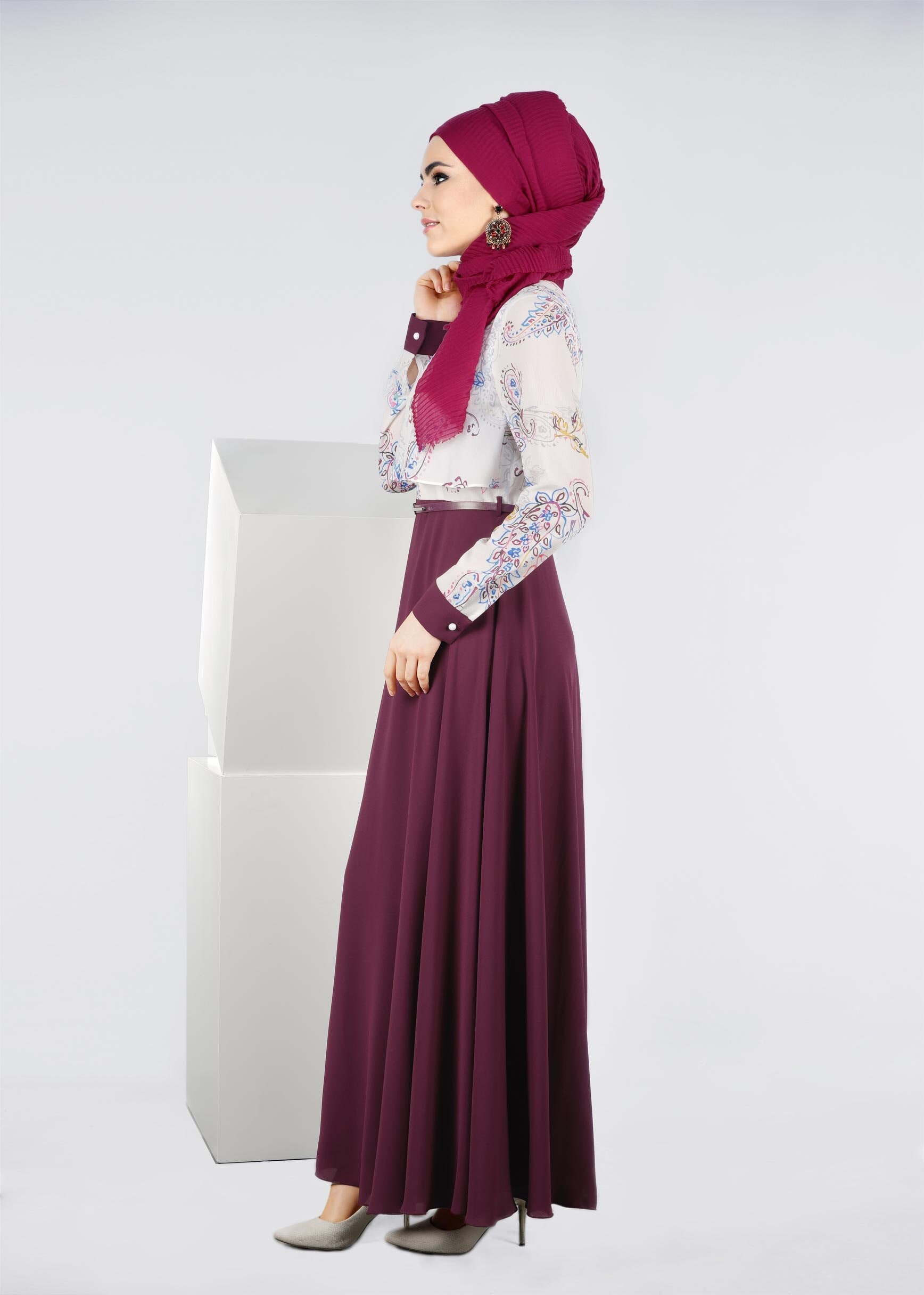 Tesettür giyim MÜRDÜM 4255 KOBE 2040 ELBİSE 38/44