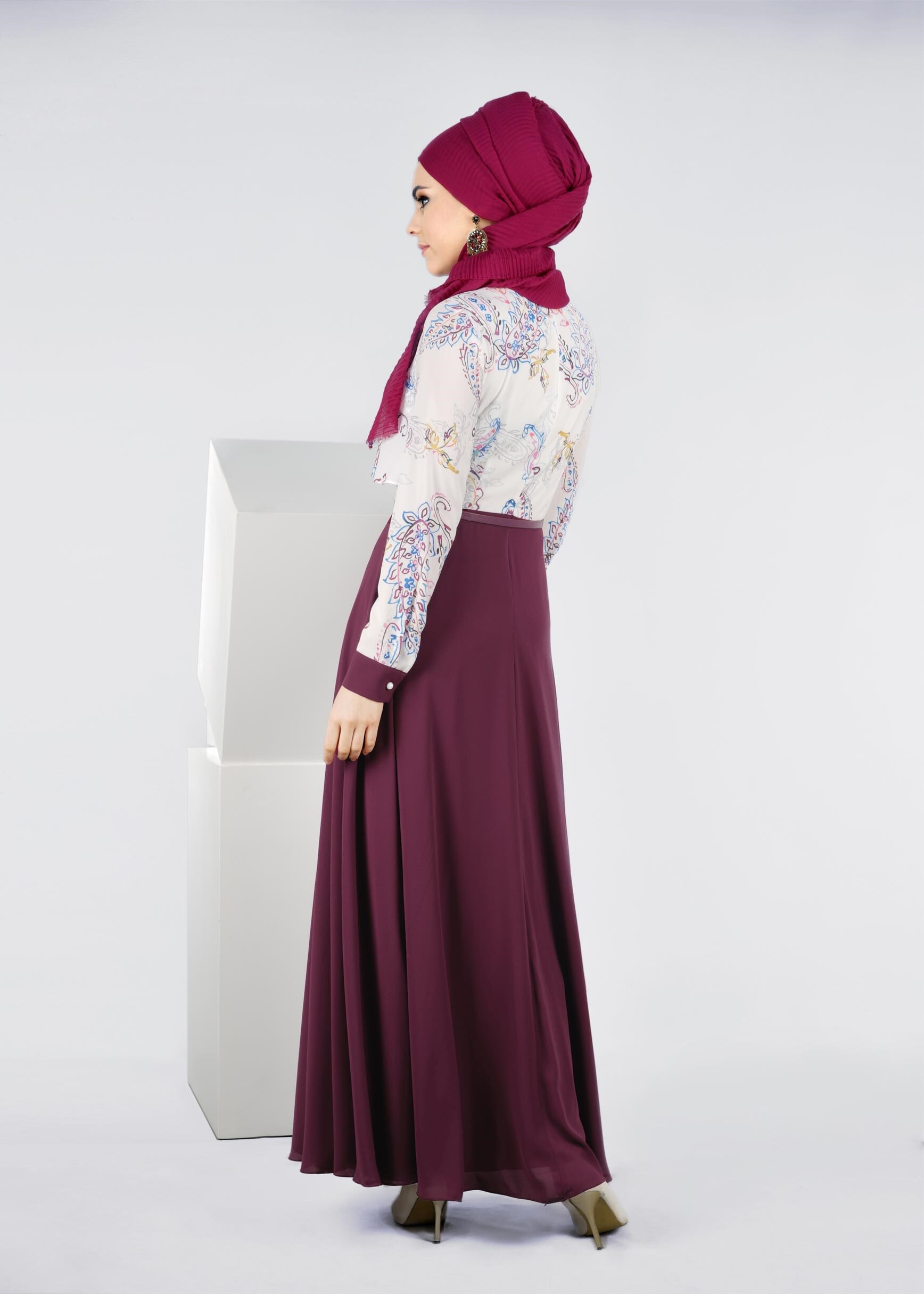 Tesettür giyim MÜRDÜM 4255 KOBE 2040 ELBİSE 38/44