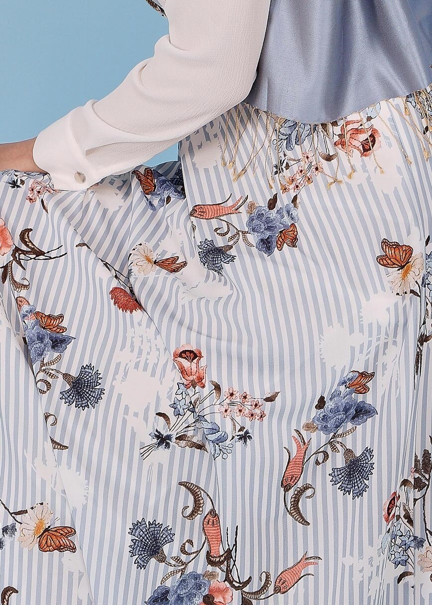 Tesettür giyim MAVİ 4294 KOBE 301010 ELBİSE 36/44