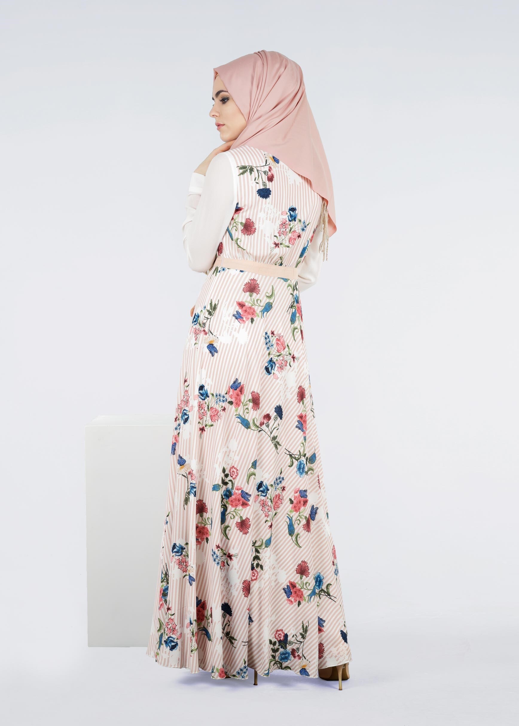 Tesettür giyim PUDRA 4294 KOBE 301010 ELBİSE 36/44