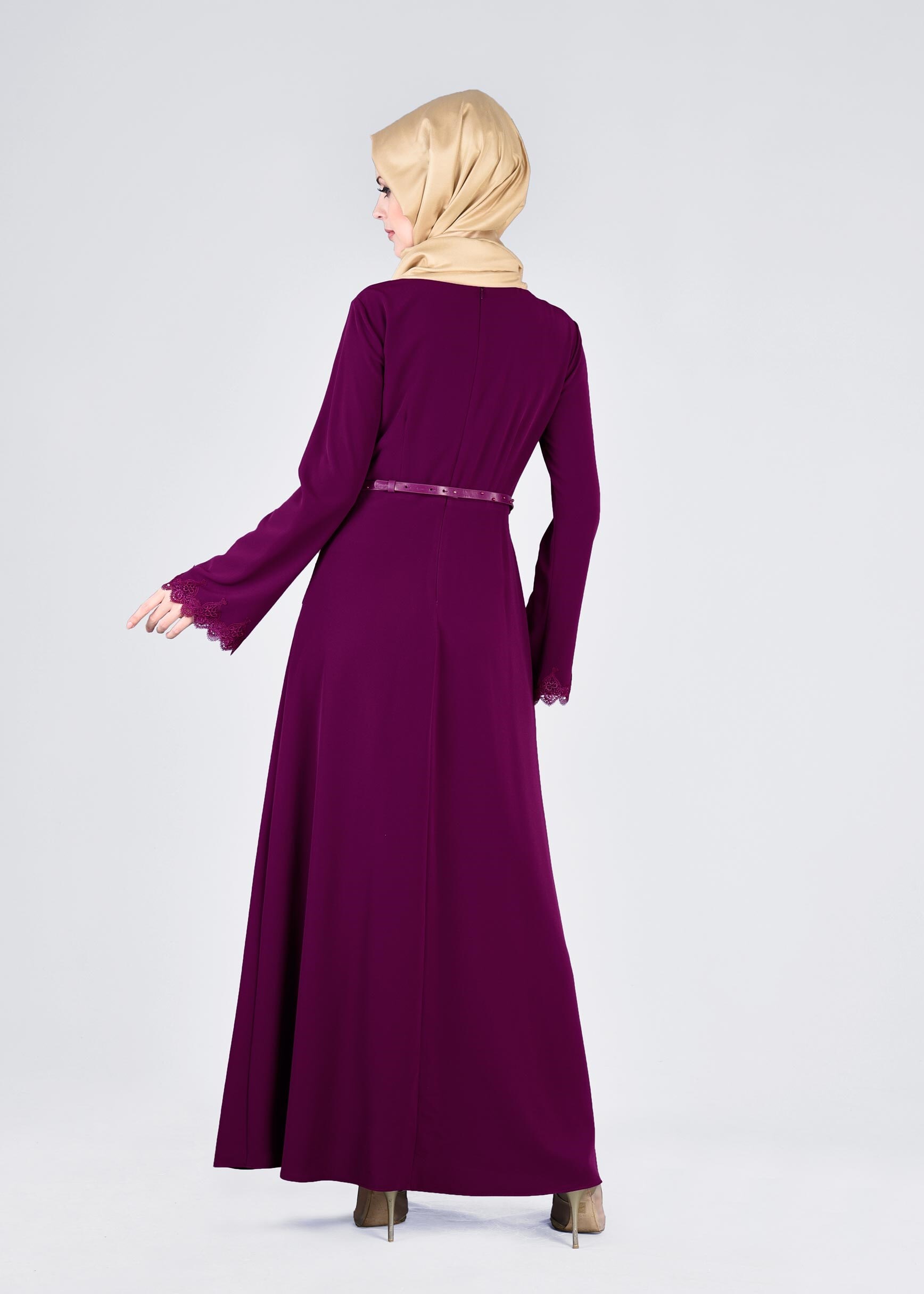 Tesettür giyim MOR 4325 CRİSS ELBİSE 38/46 TEK40