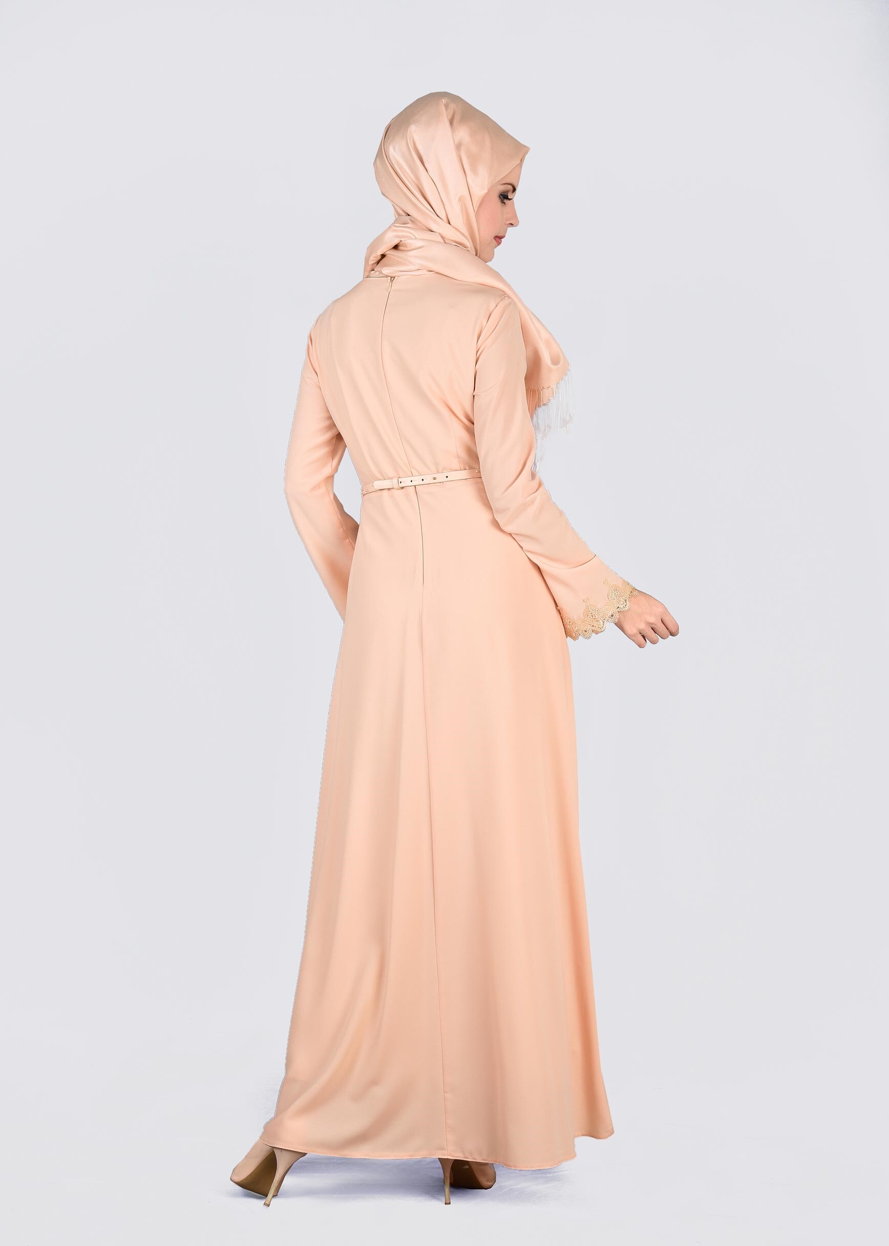 Tesettür giyim PUDRA 4325 CRİSS ELBİSE 38/46 TEK40