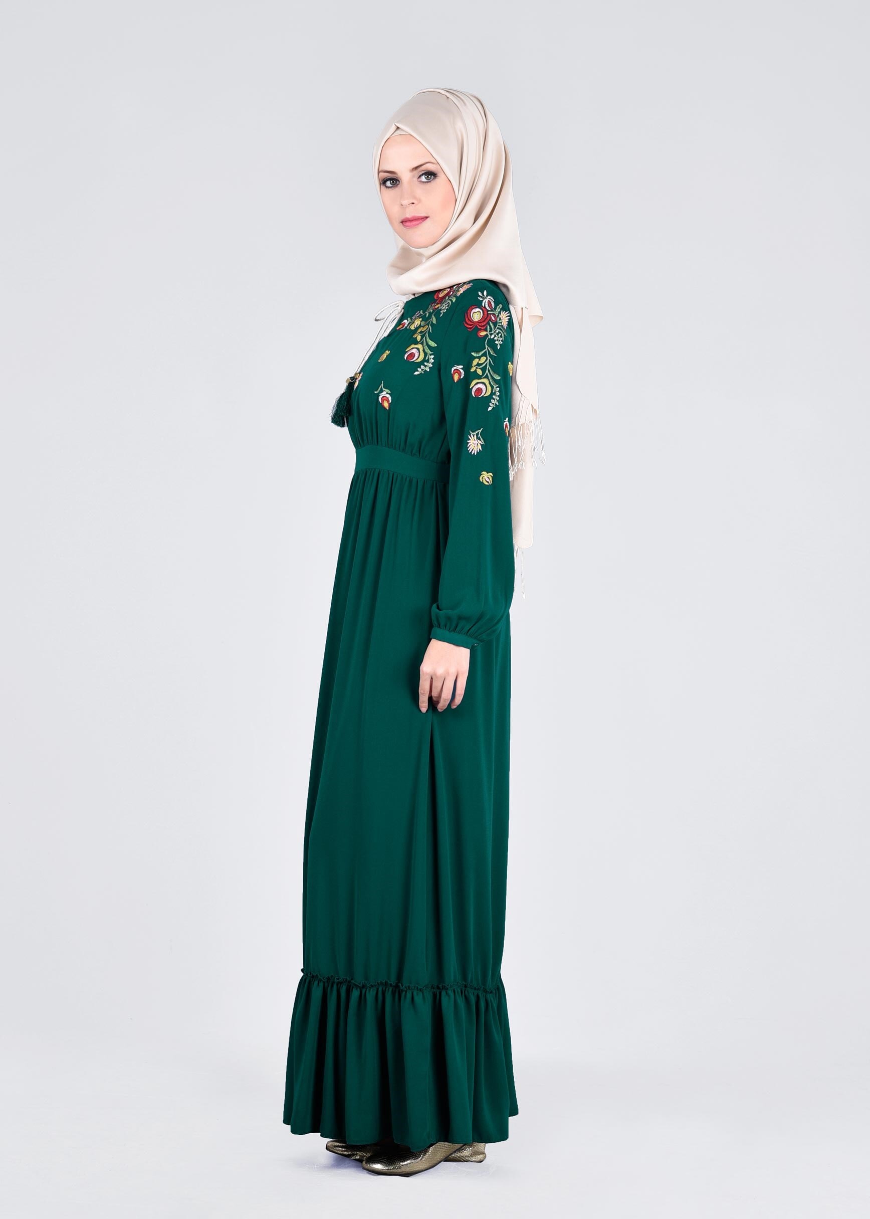 Tesettür giyim MAVİ 4337 SUDE 7011 ELBİSE 36/44 TEK38