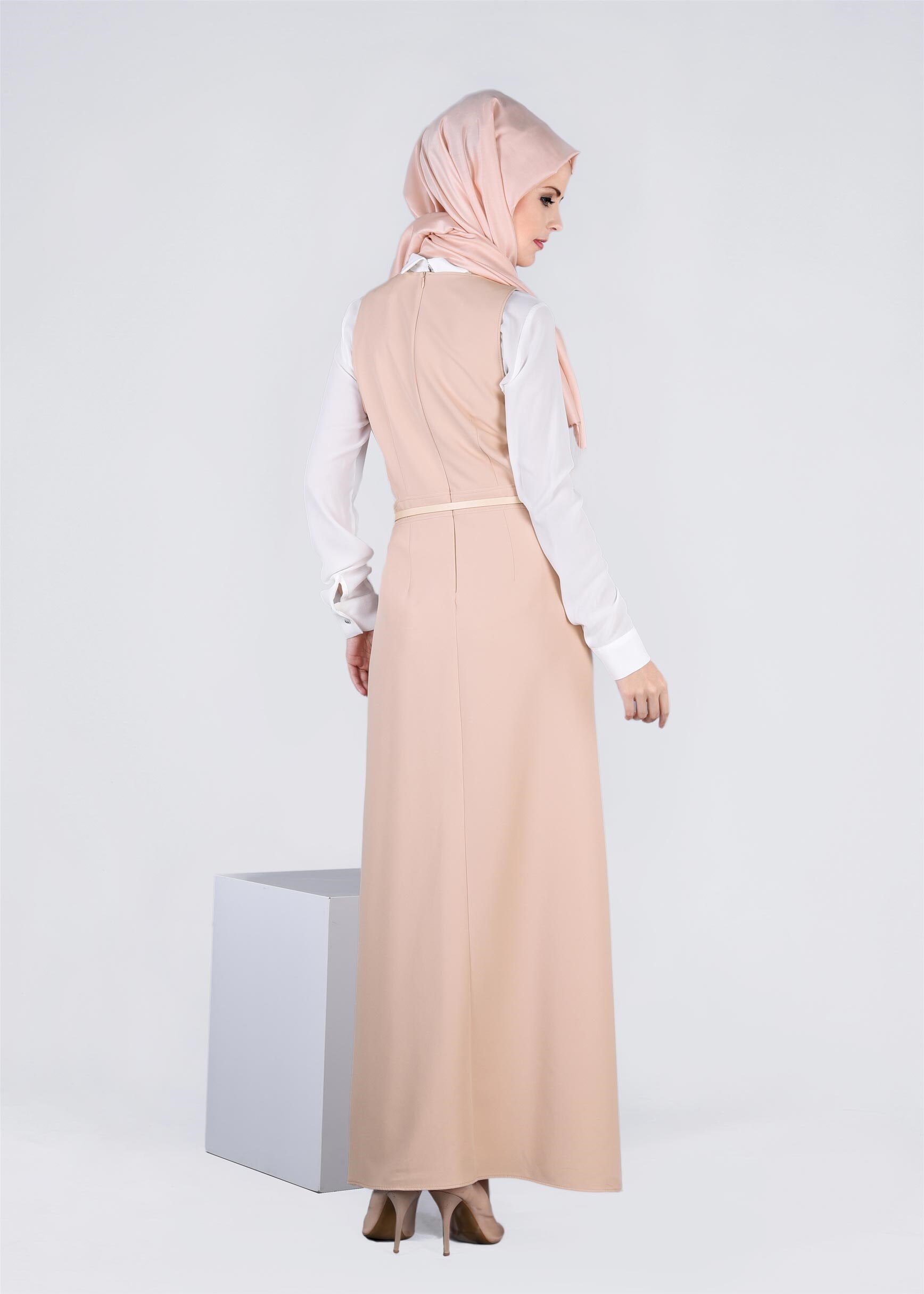 Tesettür giyim PUDRA 4361 DİLMA 43551 2&prime;Lİ ELBİSE 38/44 TEK36