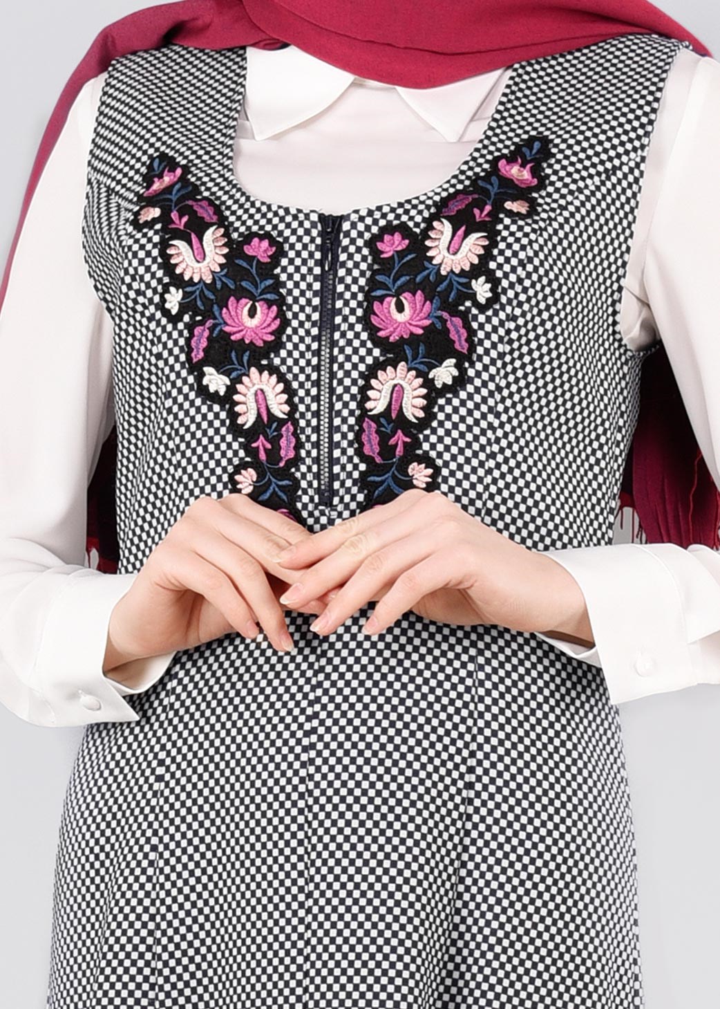 Tesettür giyim FUŞYA 4370 POWER 2246 2&prime;Lİ ELBİSE 38/46