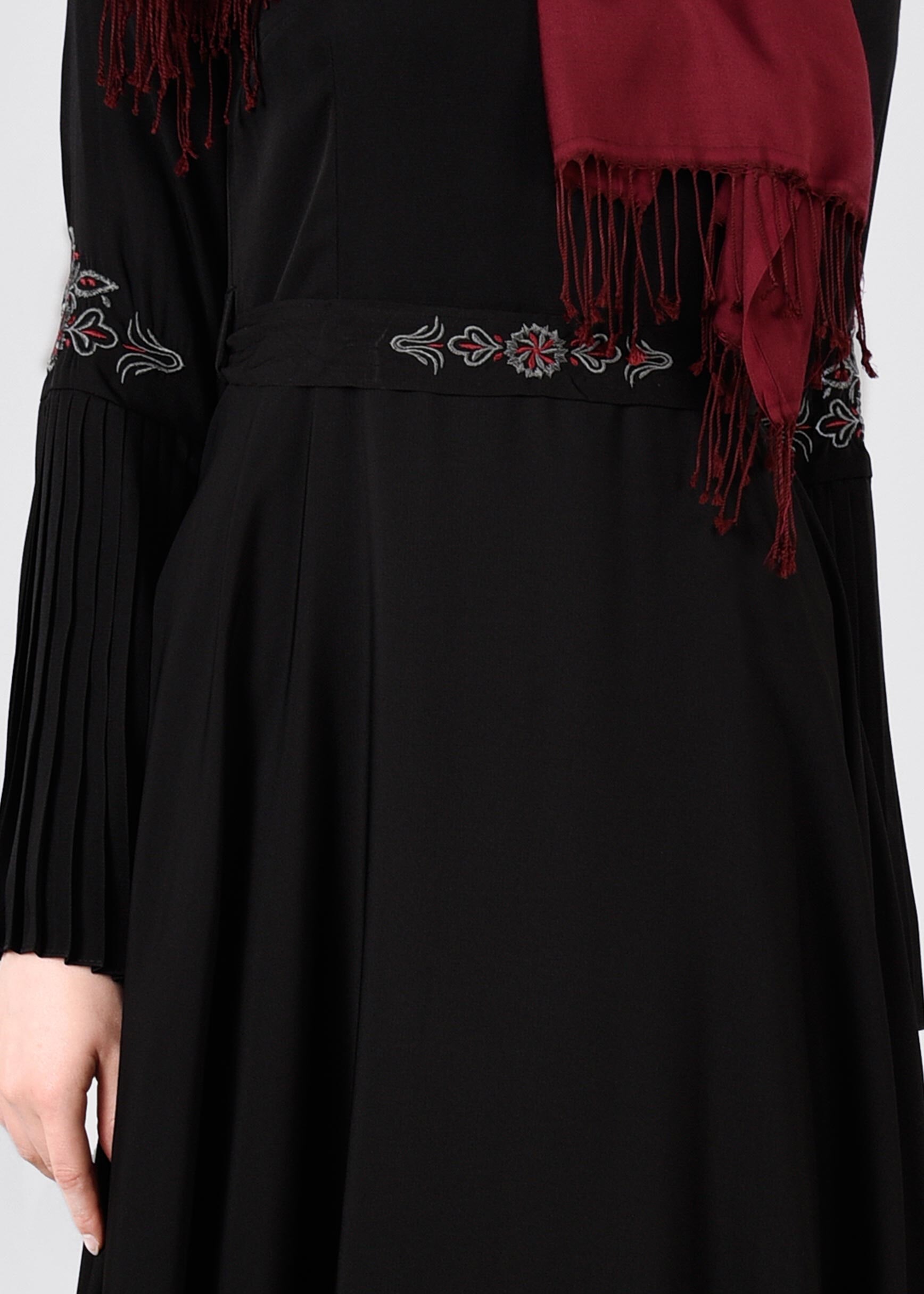 Tesettür giyim SİYAH 4421 6277 ELBİSE 38/44 TEK40