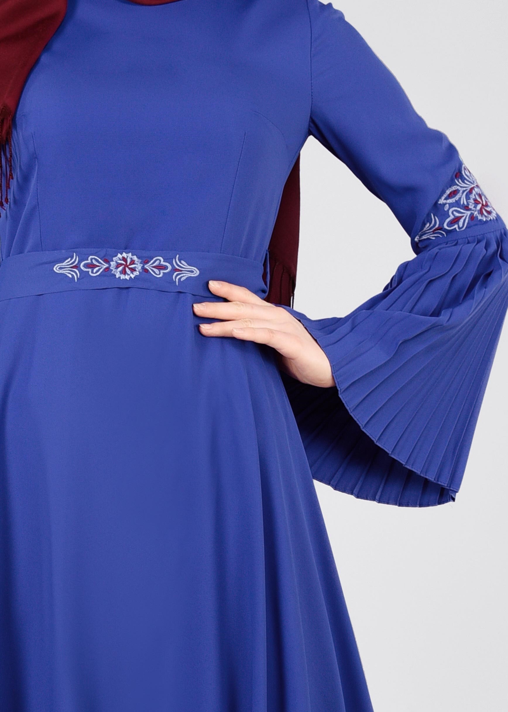 Tesettür giyim LACİVERT 4421 6277 ELBİSE 38/44 TEK40