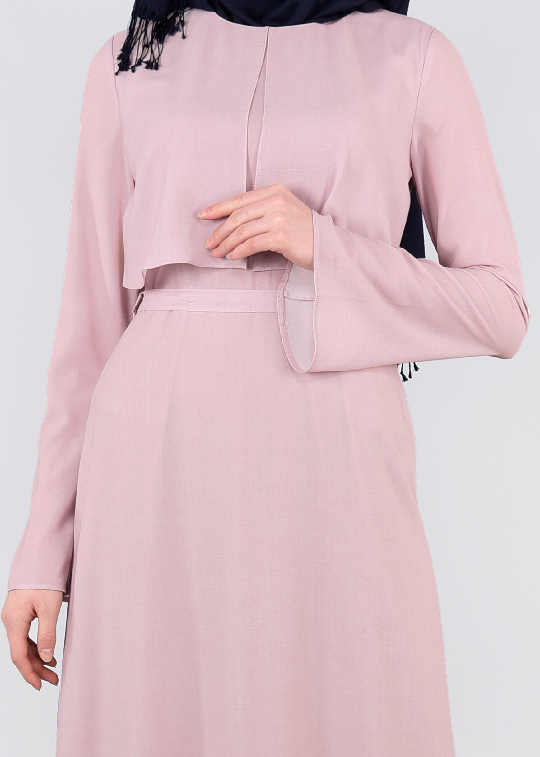 Tesettür giyim PUDRA 4457 BURBLE 11320 ELBİSE 38/44 TEK40