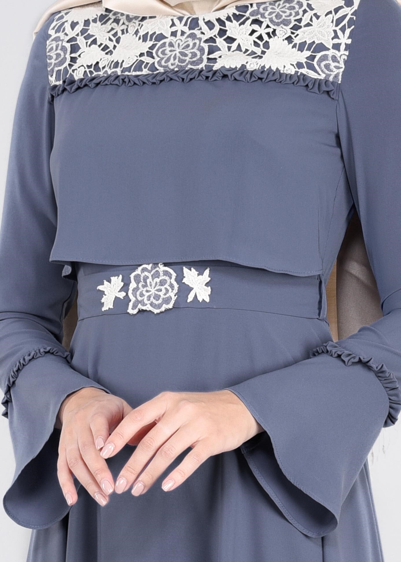 Tesettür giyim MOR 4477 ALEYNA ELBİSE 38/44 TEK36