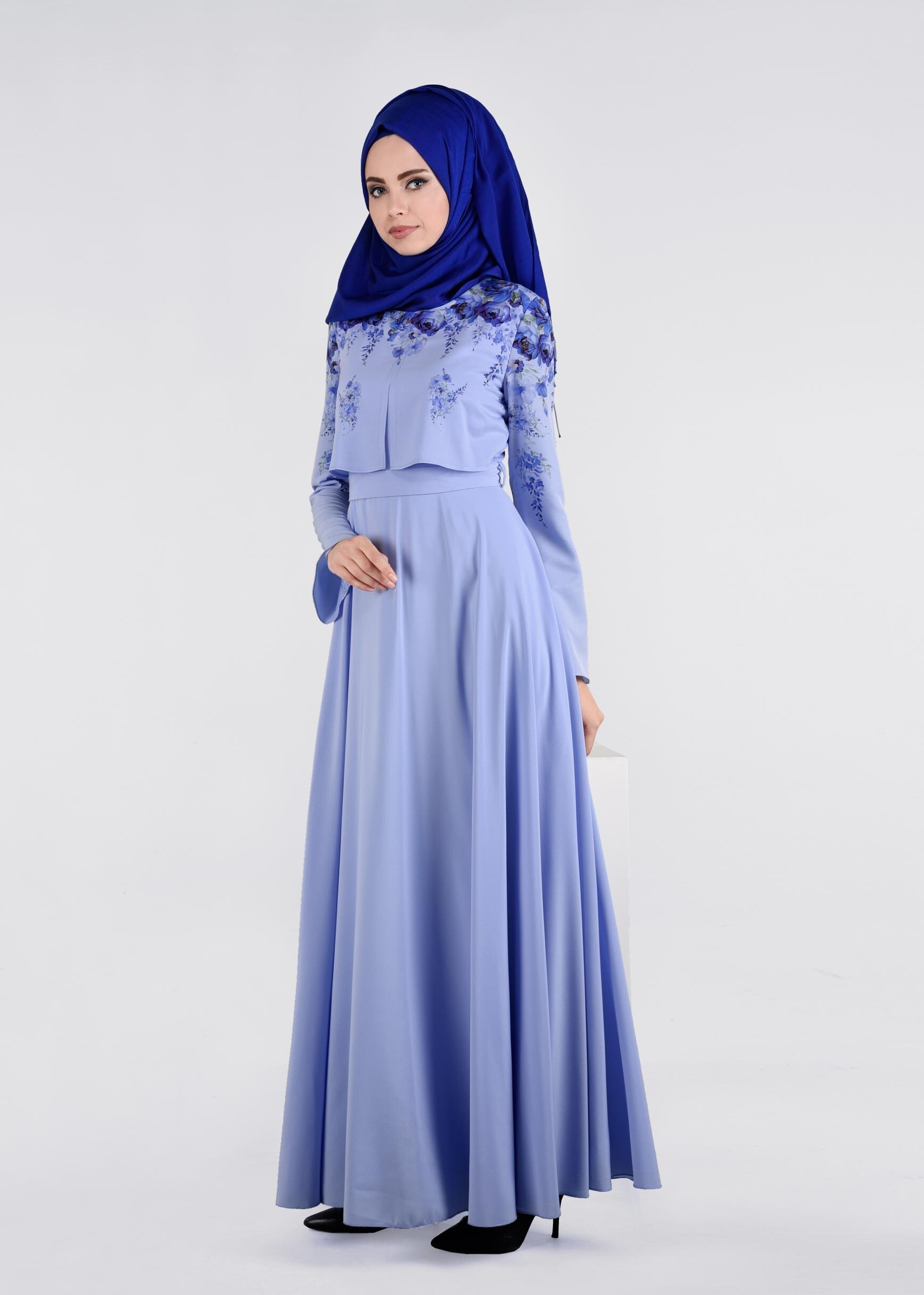 Tesettür giyim MAVİ 4494 NEW LOREN ELBİSE 38/44 TEK40